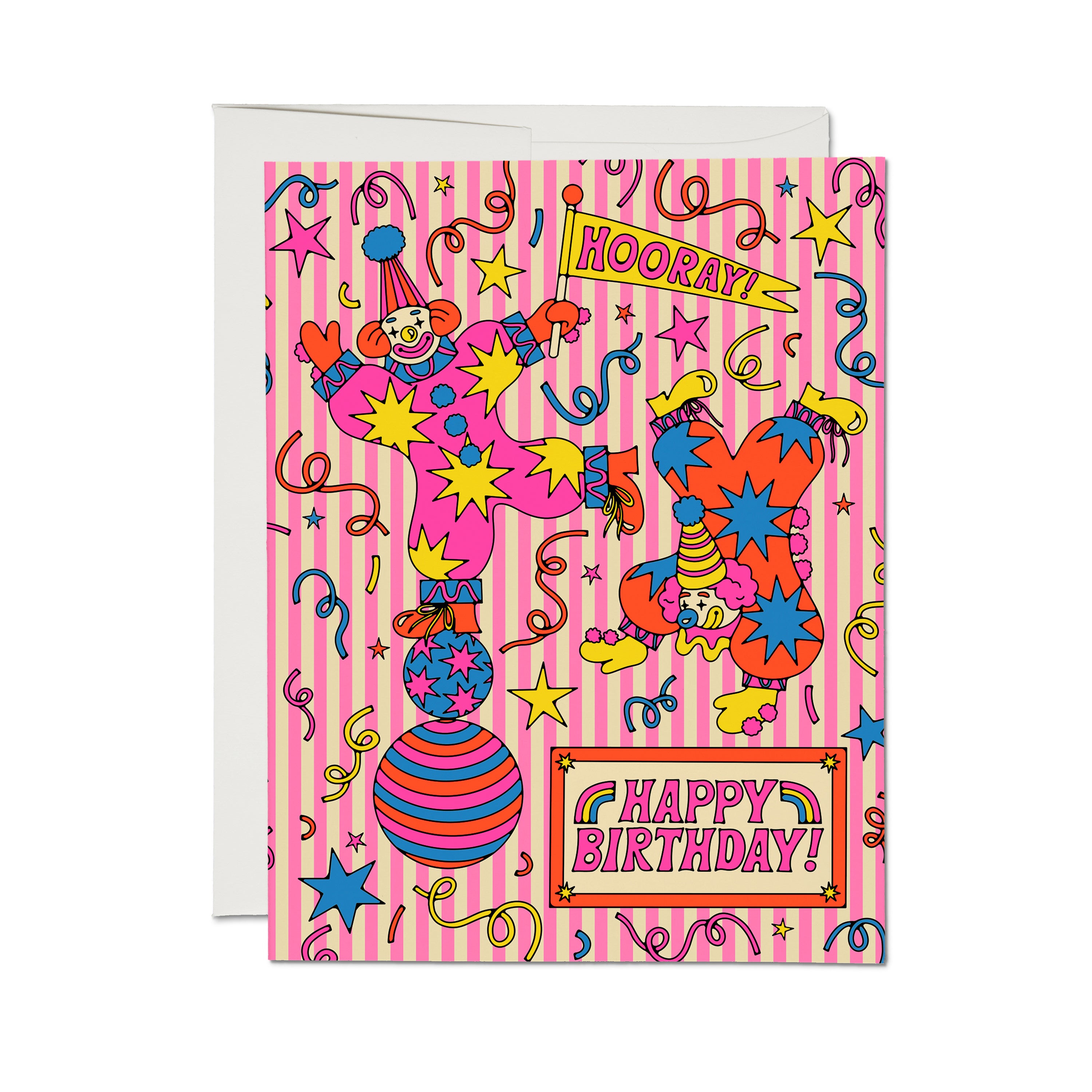 Clowns greeting card Single