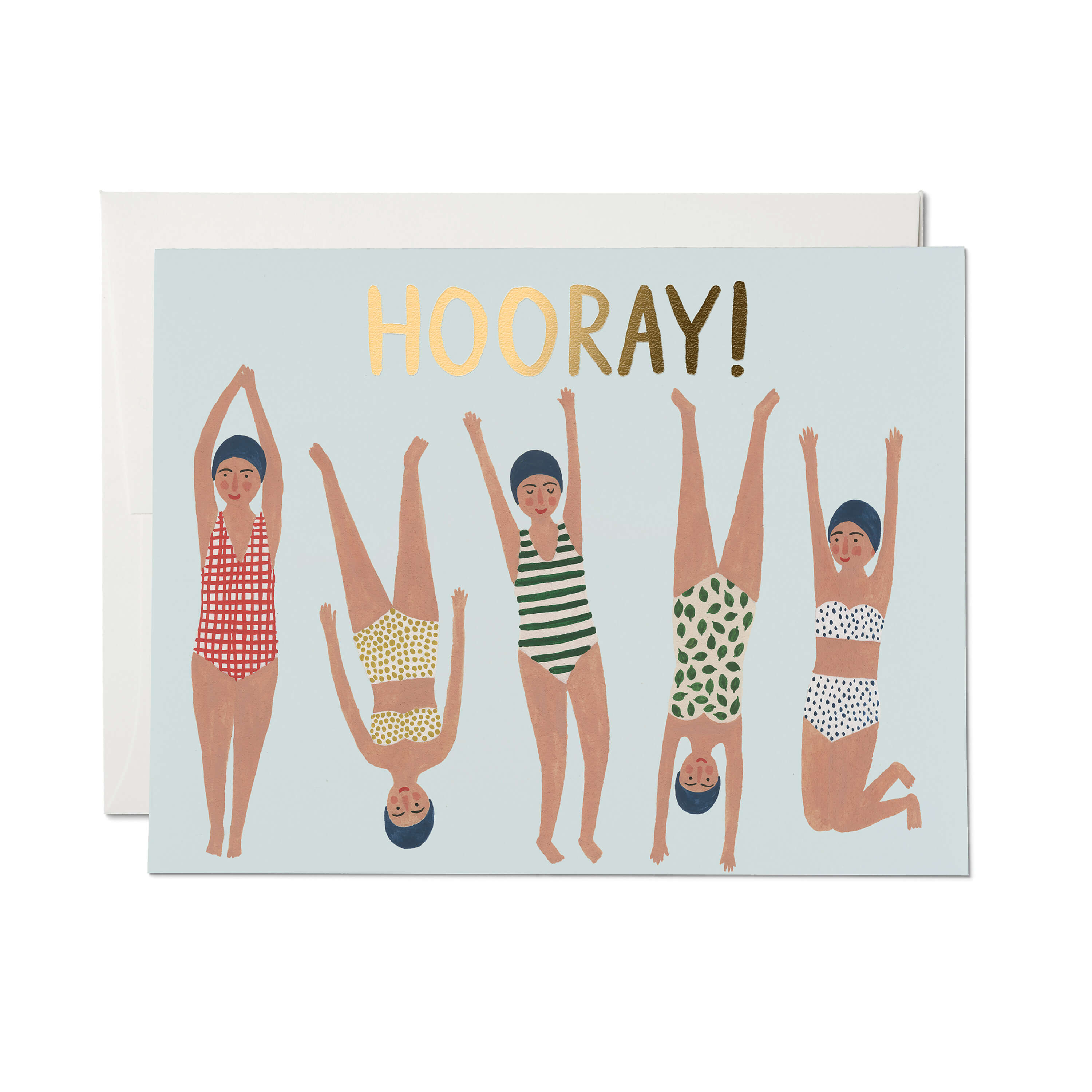 Swimmers greeting card Single