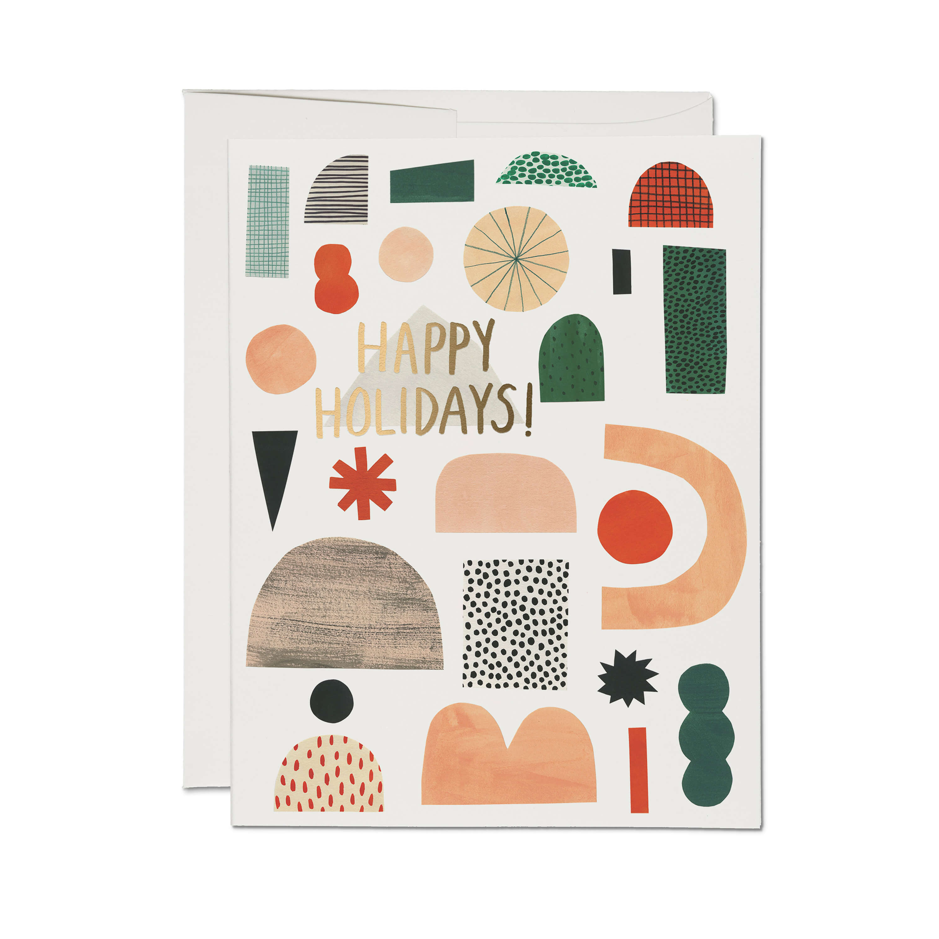 Xmas Shapes greeting card Single