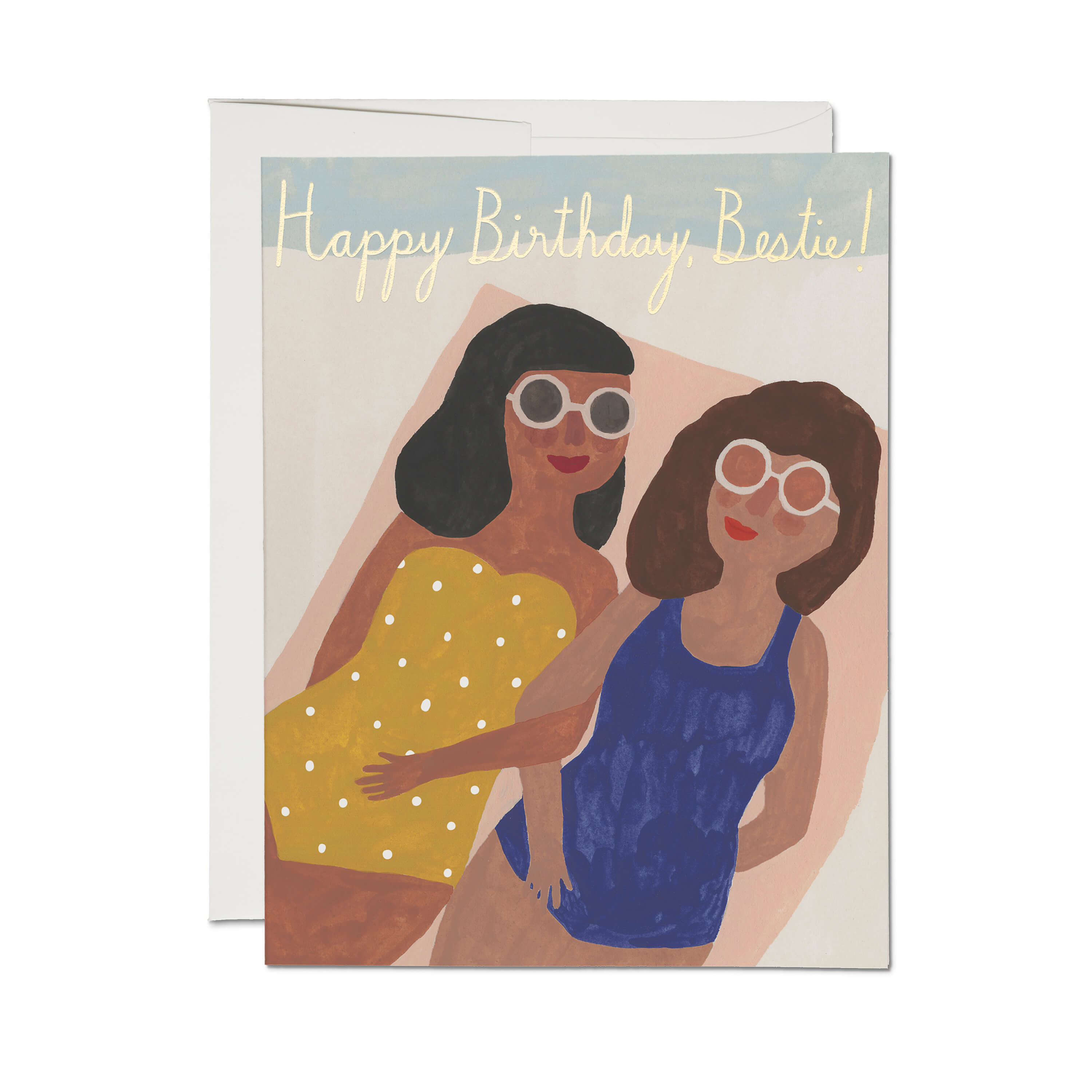 Besties greeting card Single