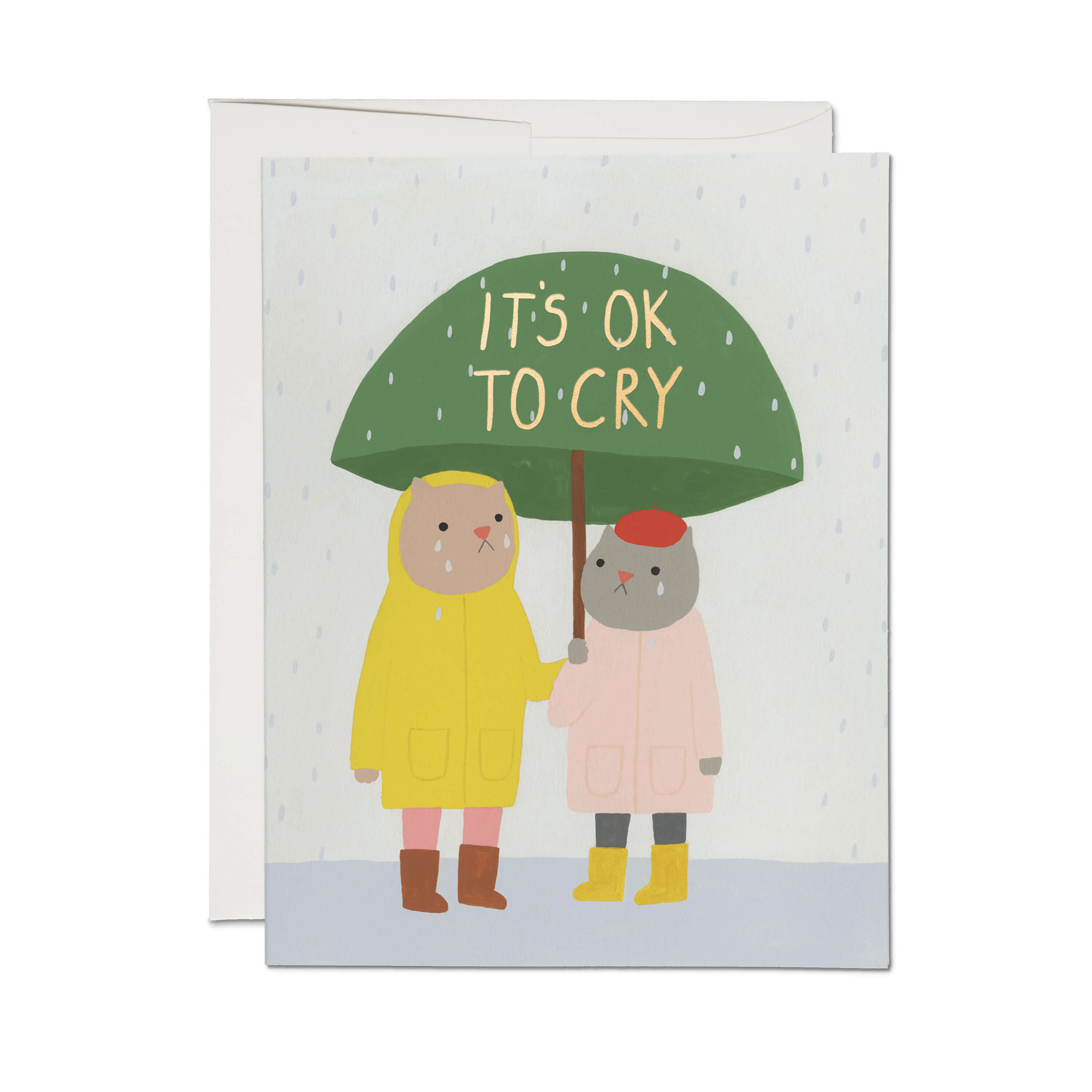 It's OK to Cry greeting card Single