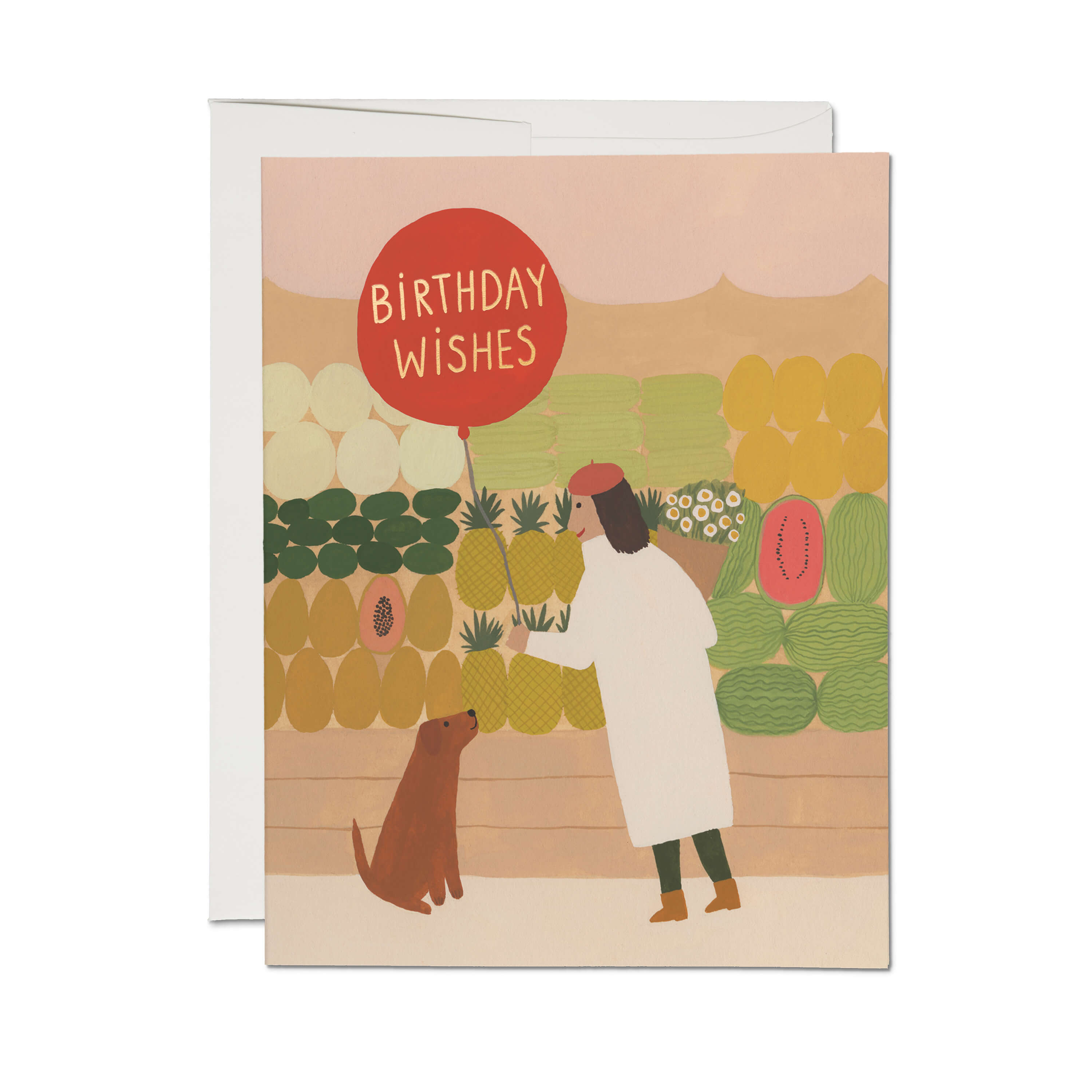 Fruit Stand Wishes greeting card Single