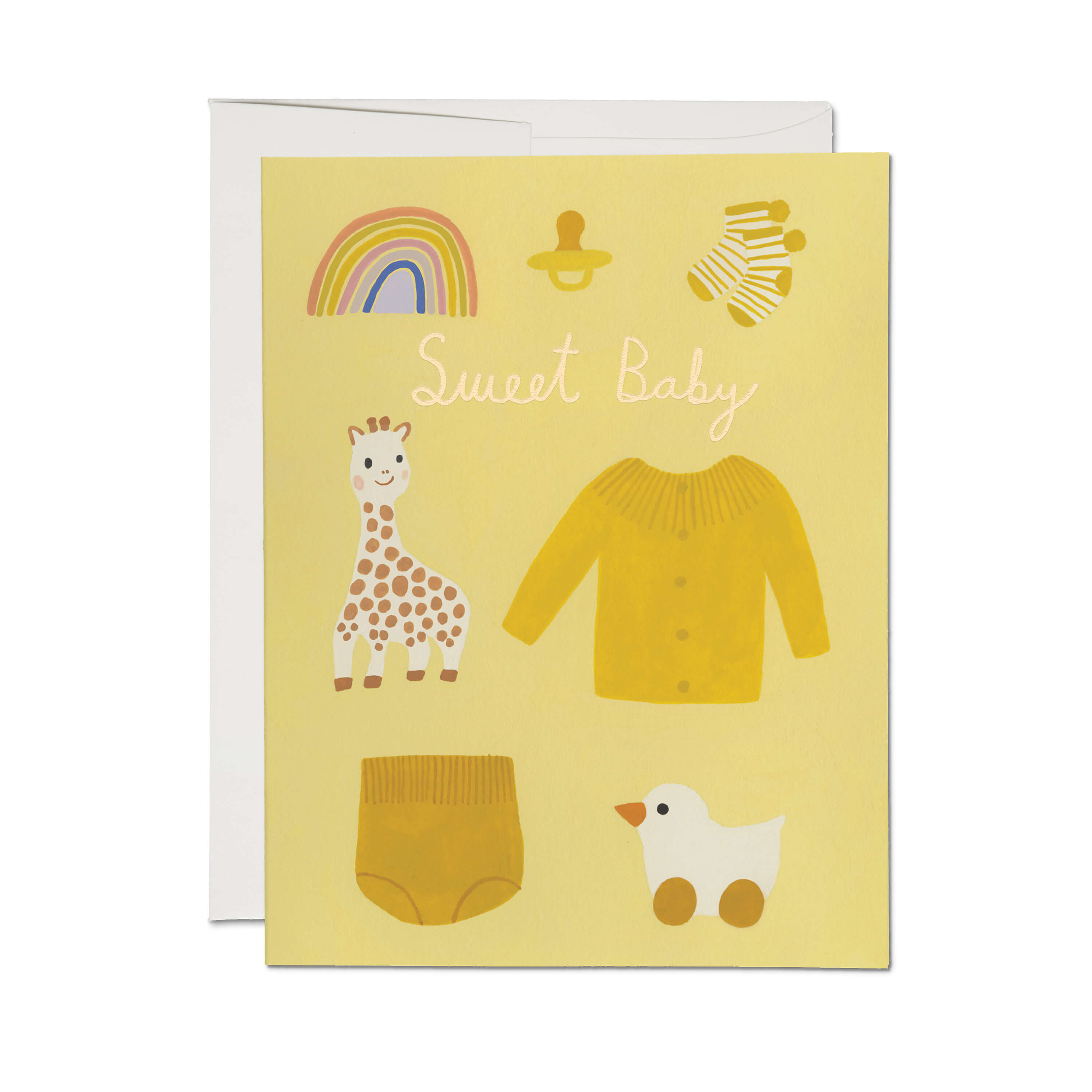 Yellow Baby greeting card Single