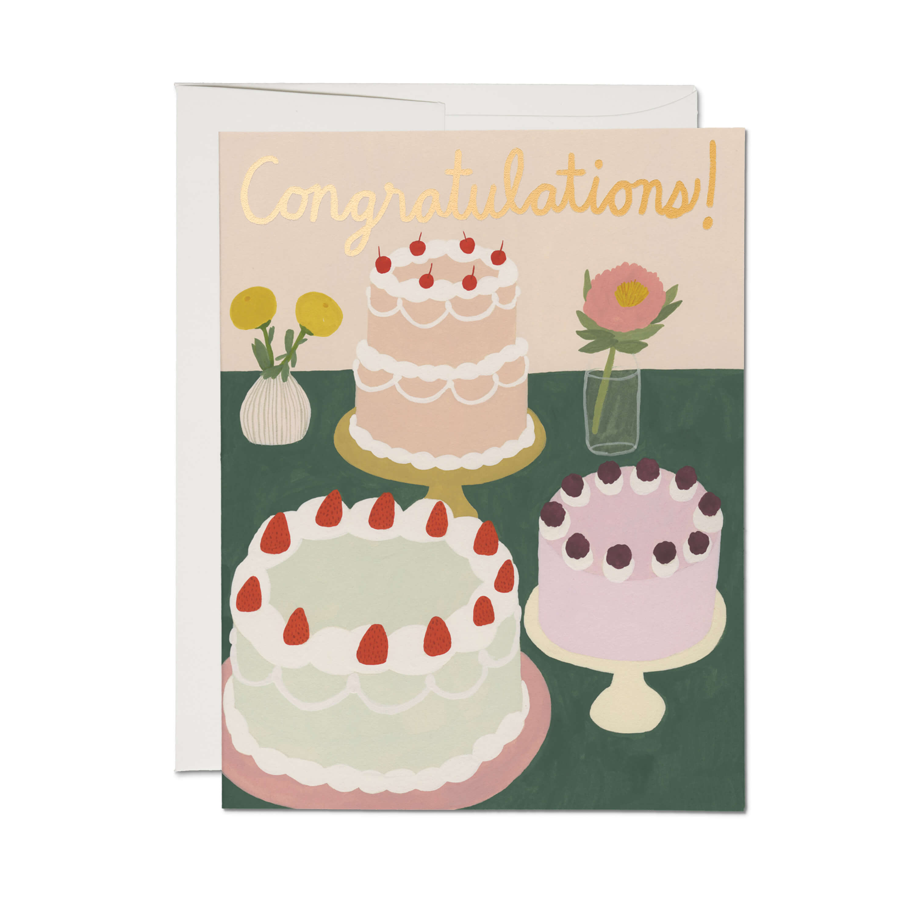Cake Celebration greeting card Single