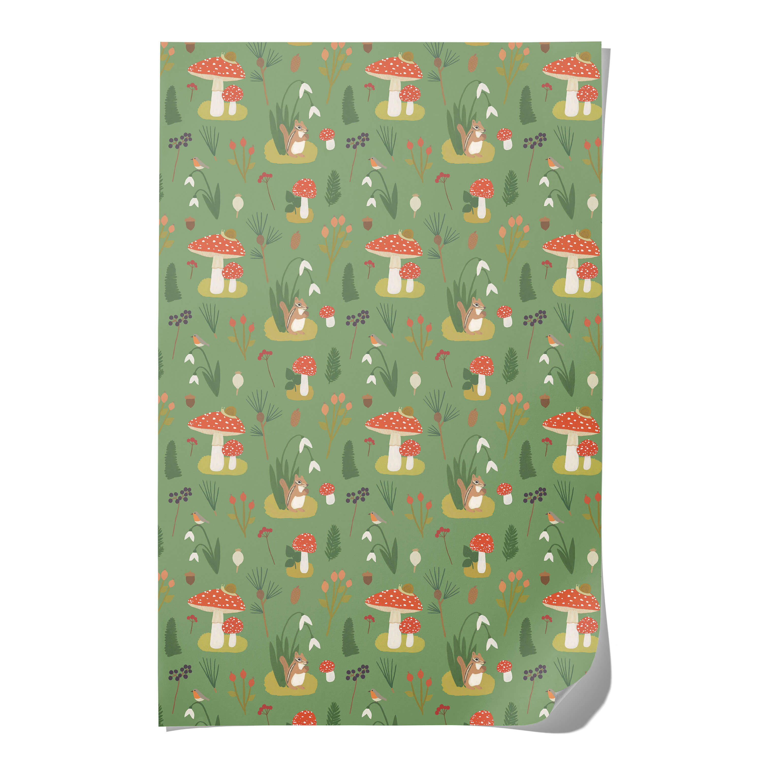 Forest Critters wrapping paper Single