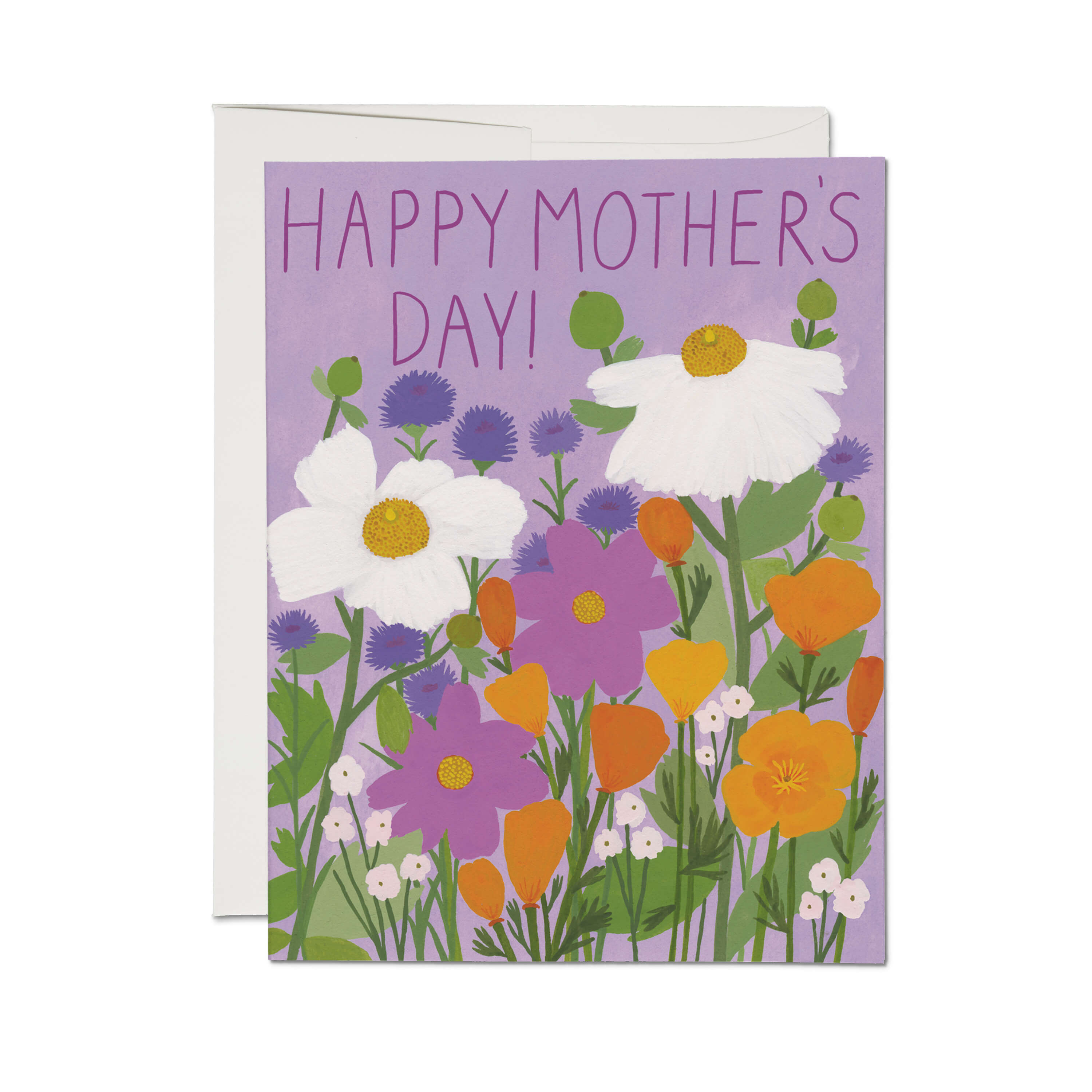 Mother's Day Poppies greeting card Single
