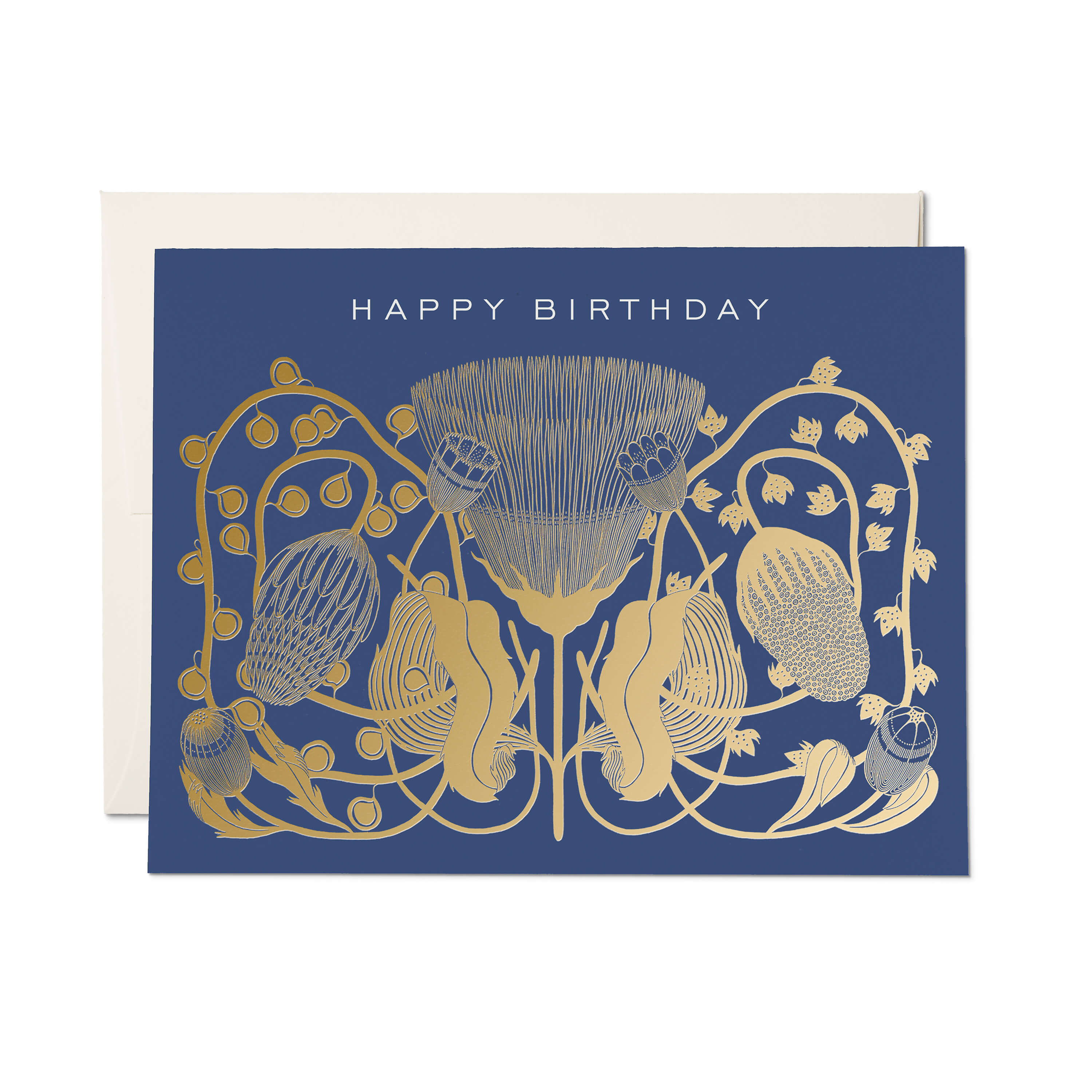 Cobalt greeting card Single