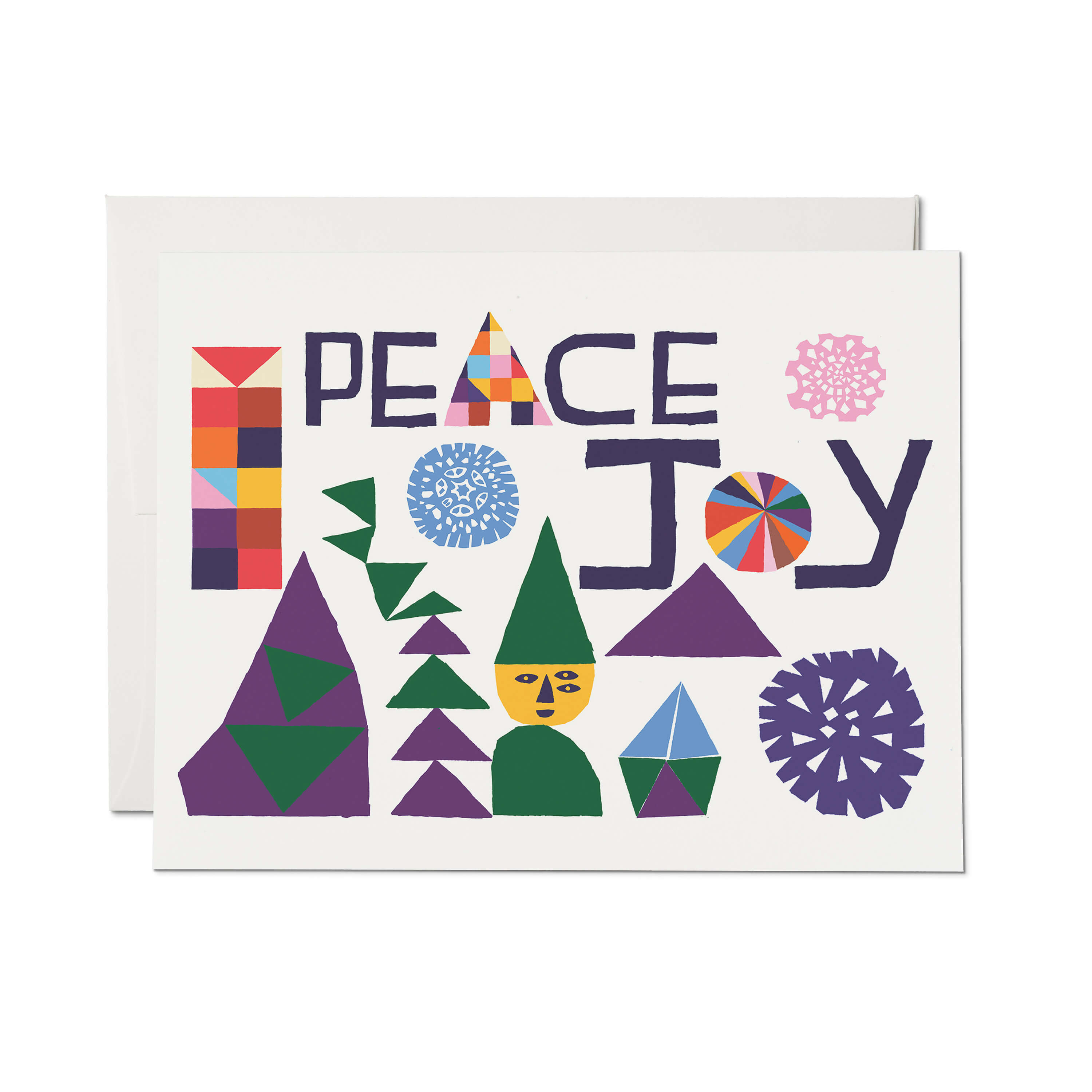 Peace and Joy greeting card Single