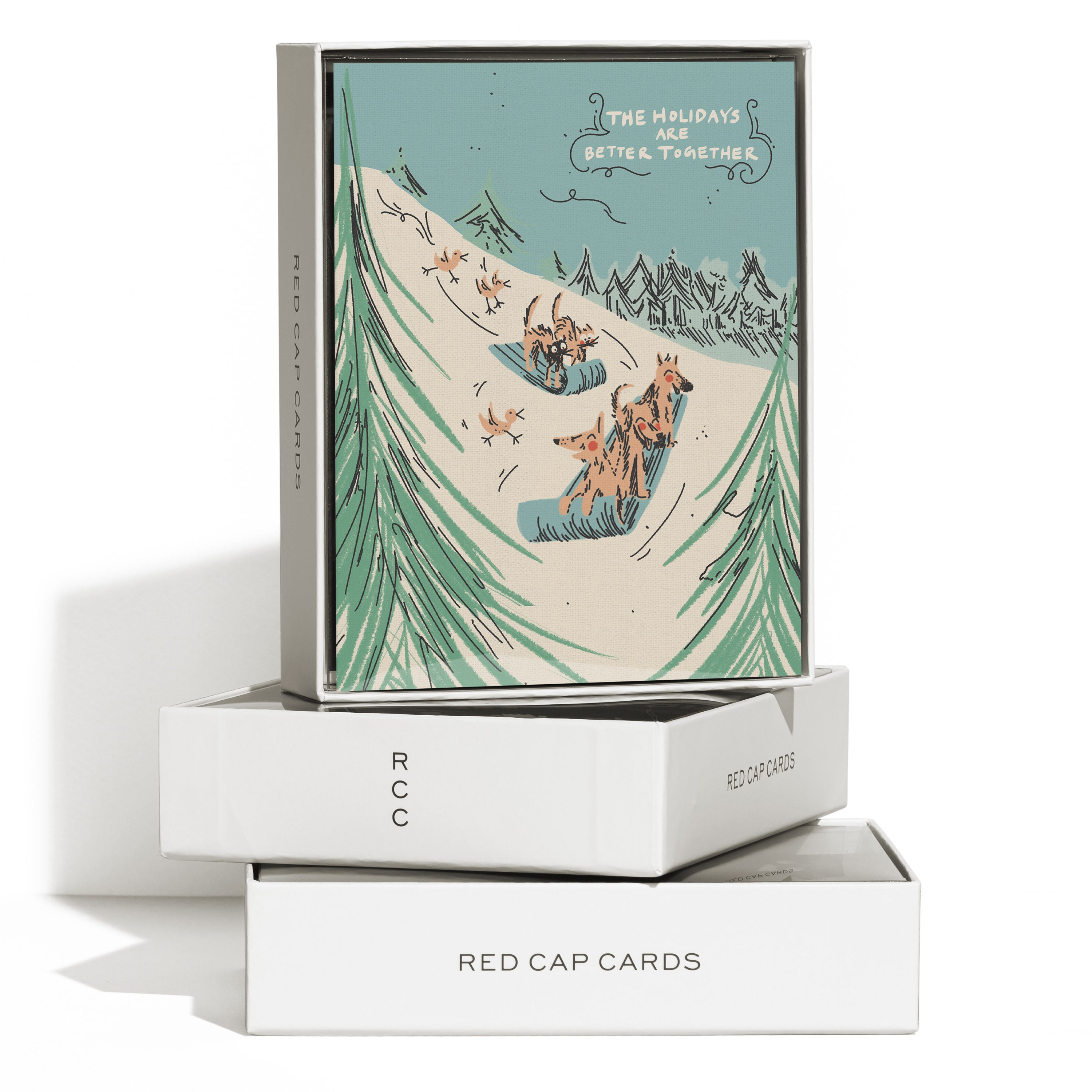Sled Dogs greeting card