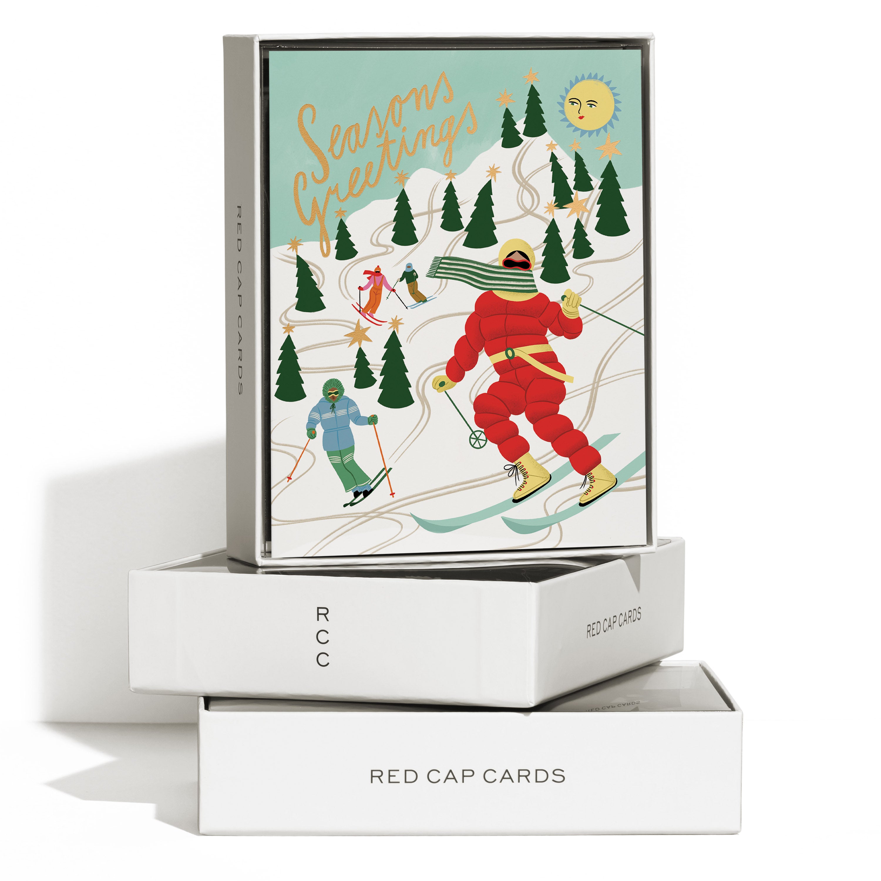 Snowy Slopes greeting card