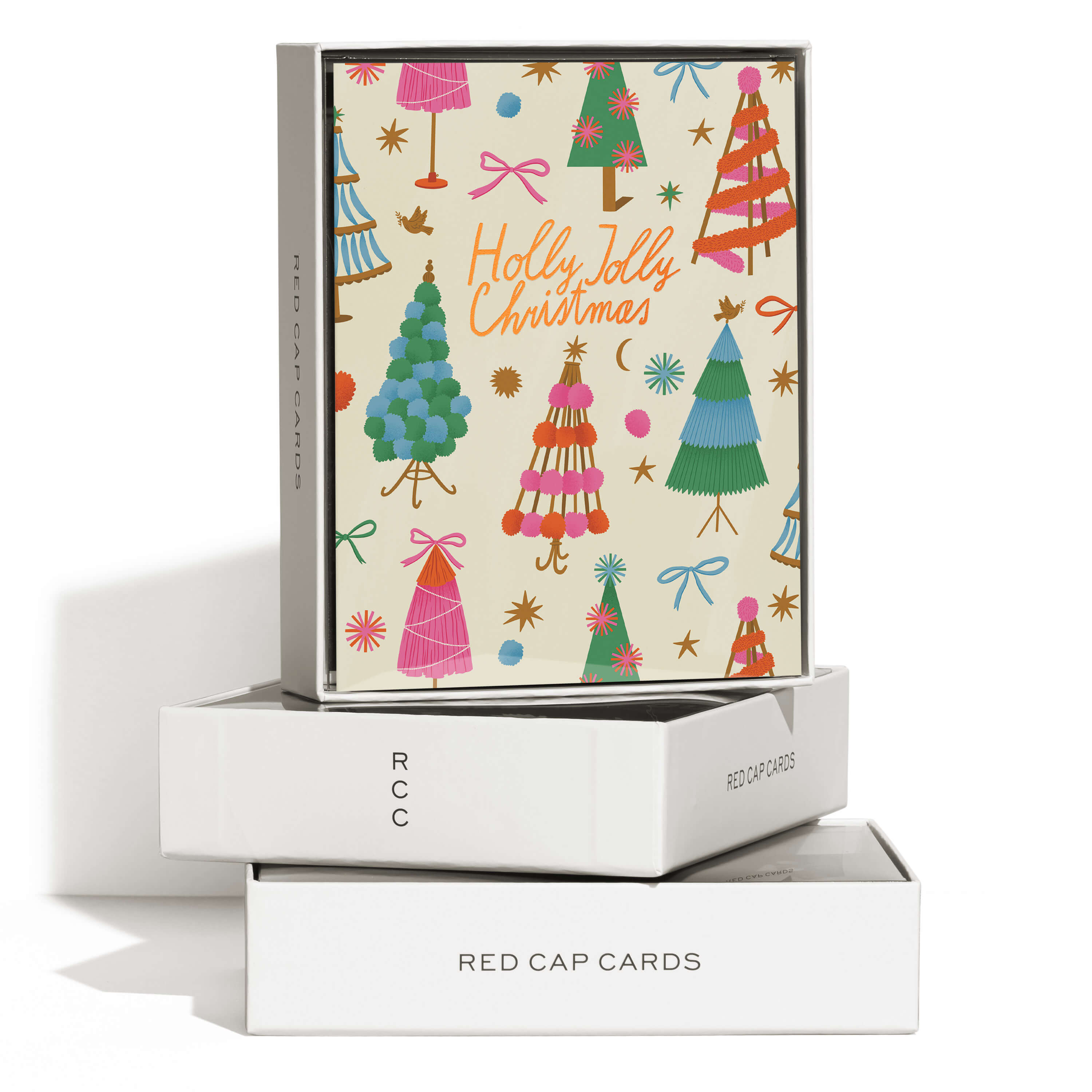 Holly Jolly Trees greeting card