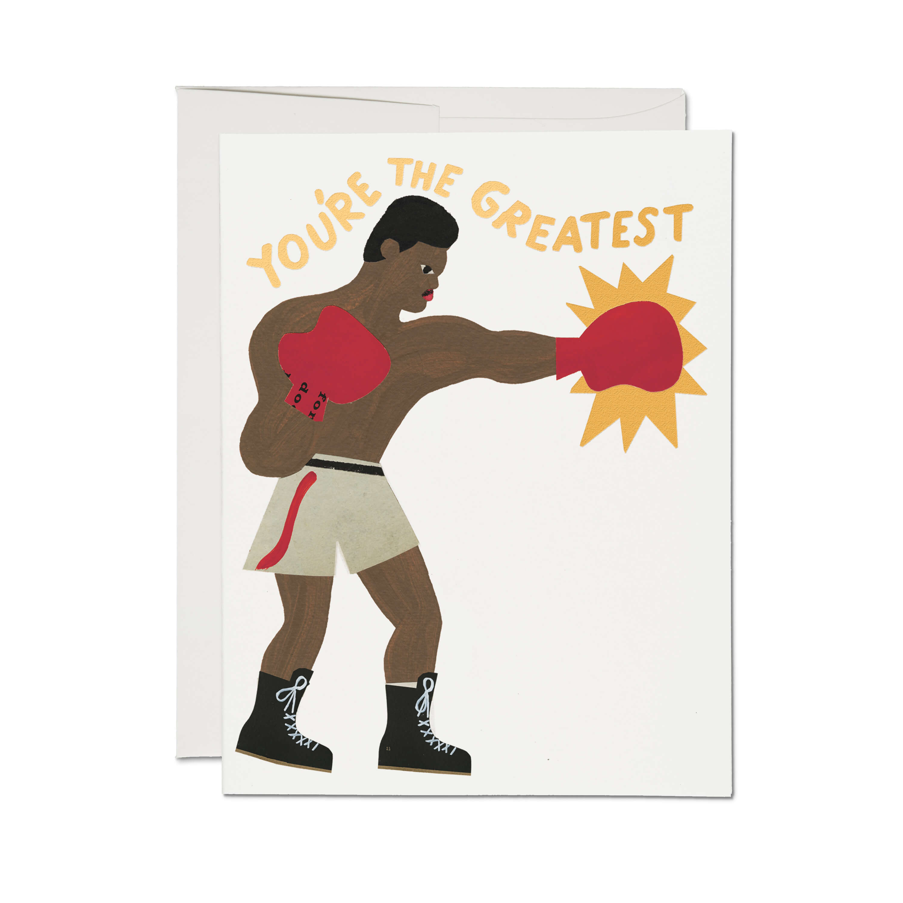 Greatest Boxer greeting card – Red Cap Cards