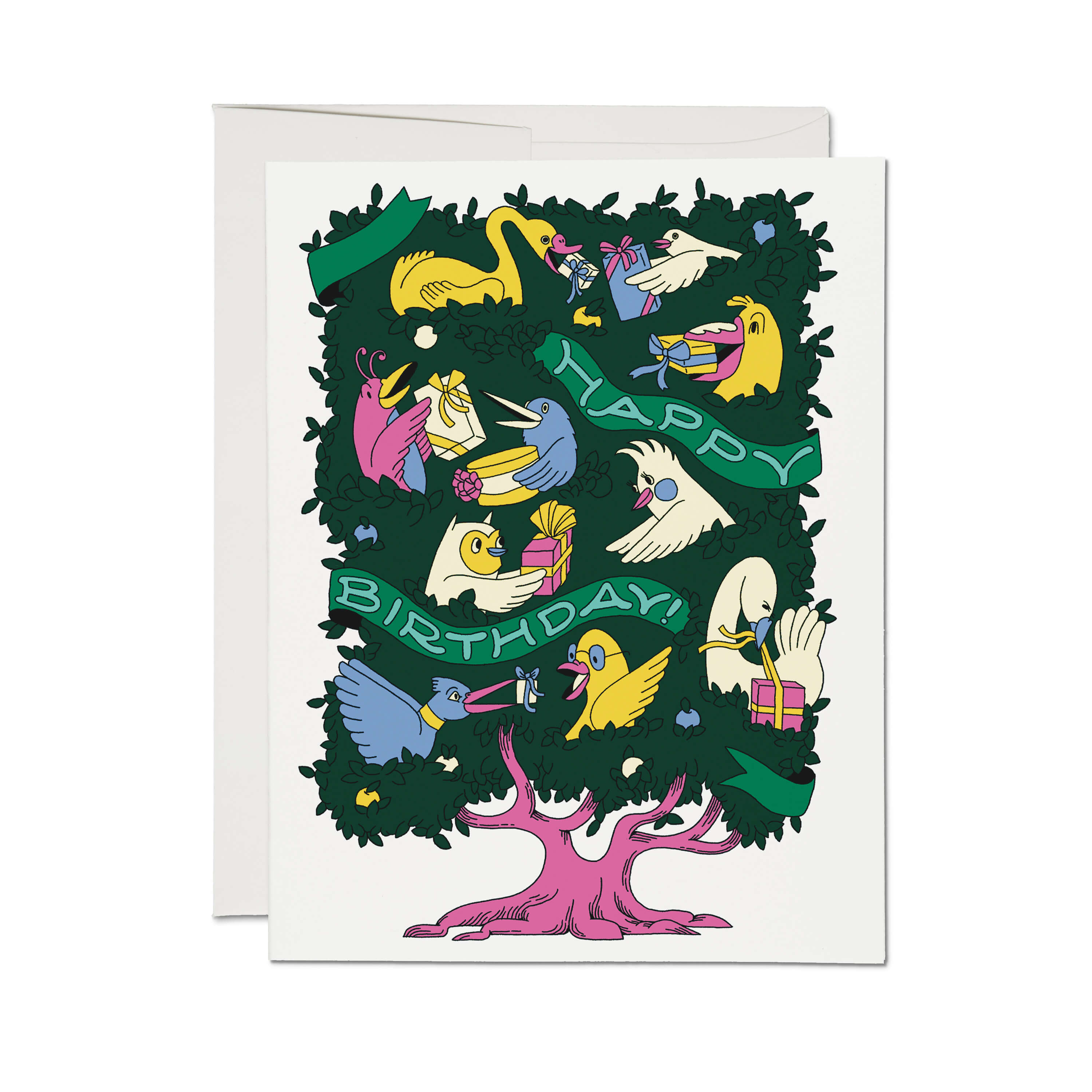 Birthday Birds greeting card Single