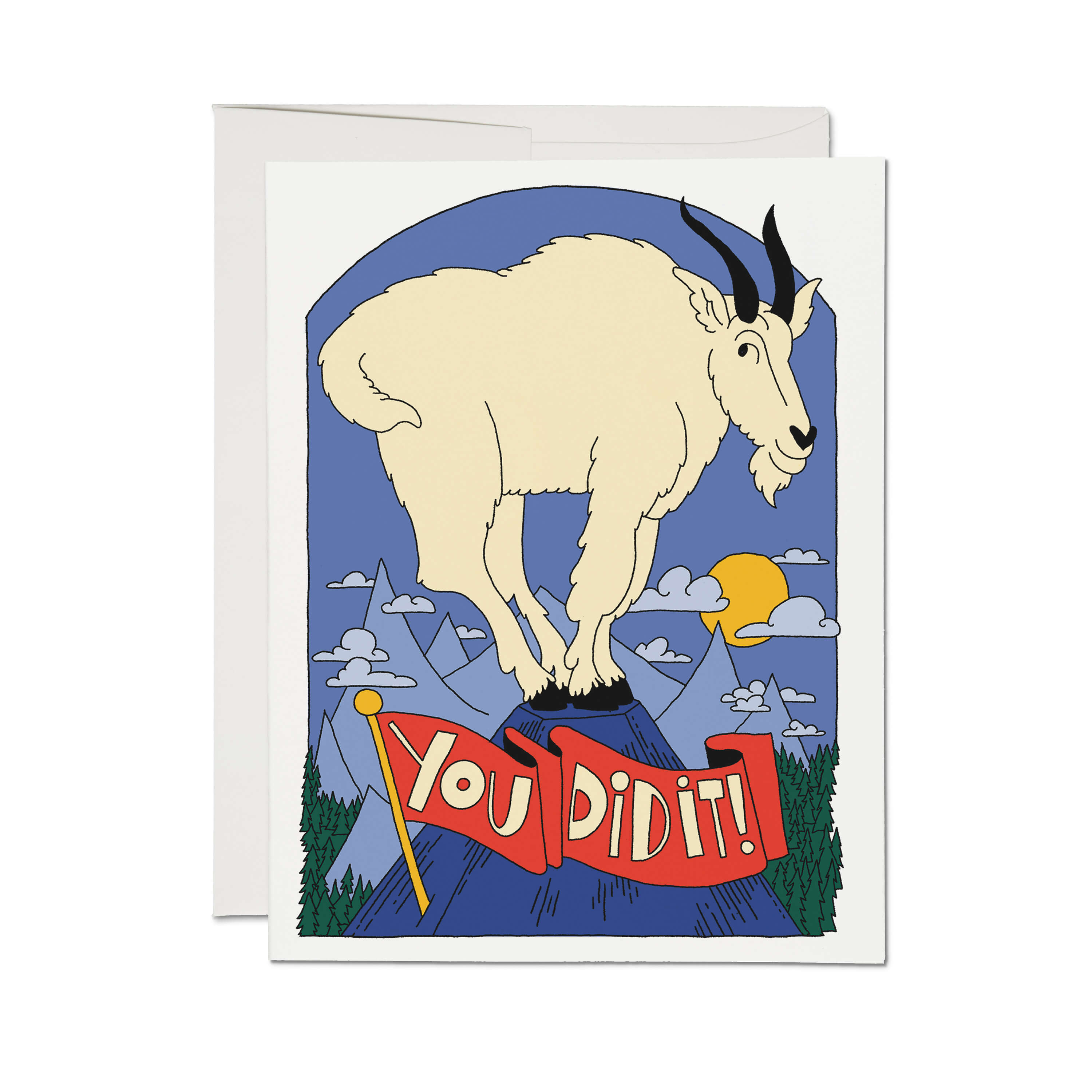 Proud Goat greeting card Single