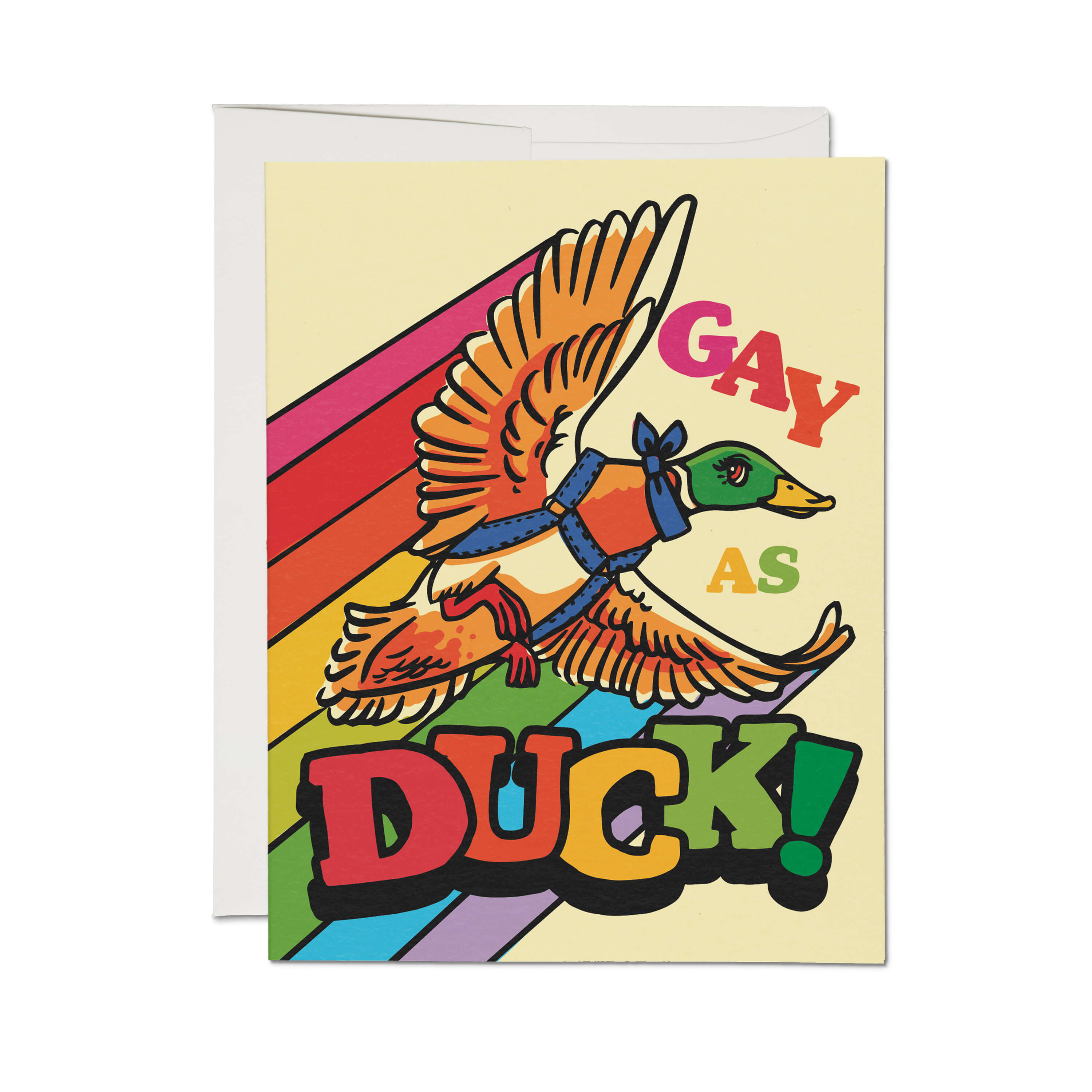 Gay as Duck greeting card Single