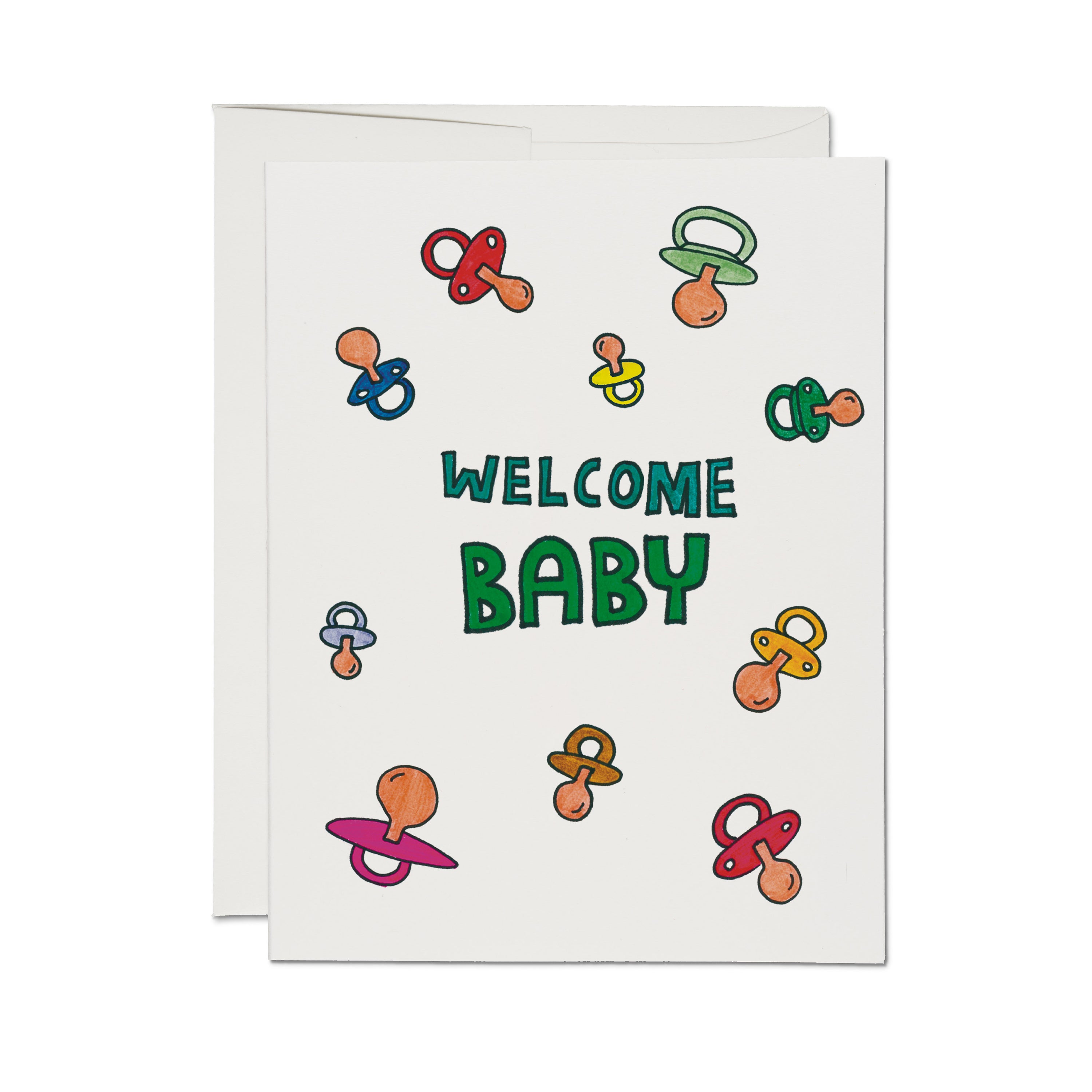 Pacifier Baby greeting card