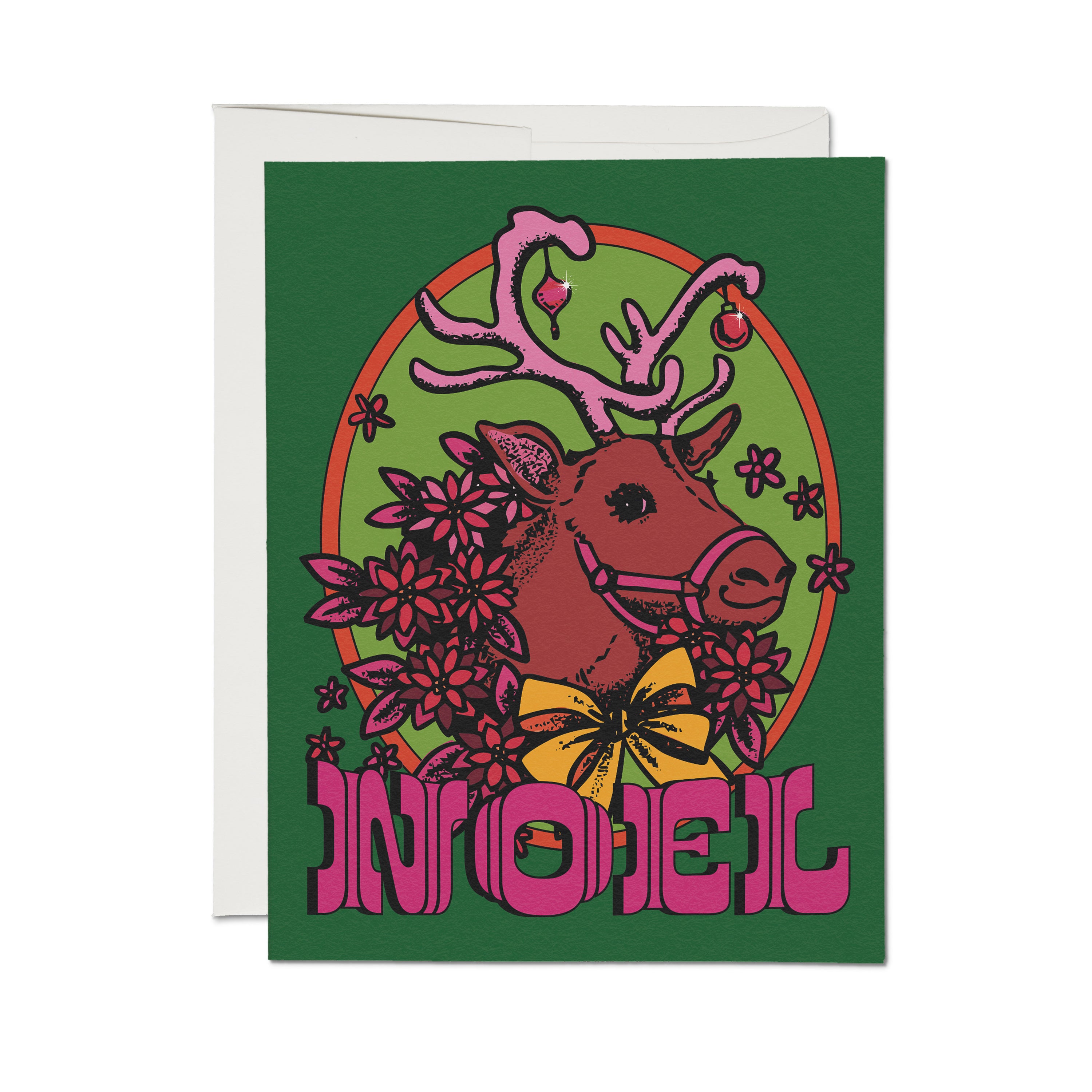 Noel Reindeer greeting card Single