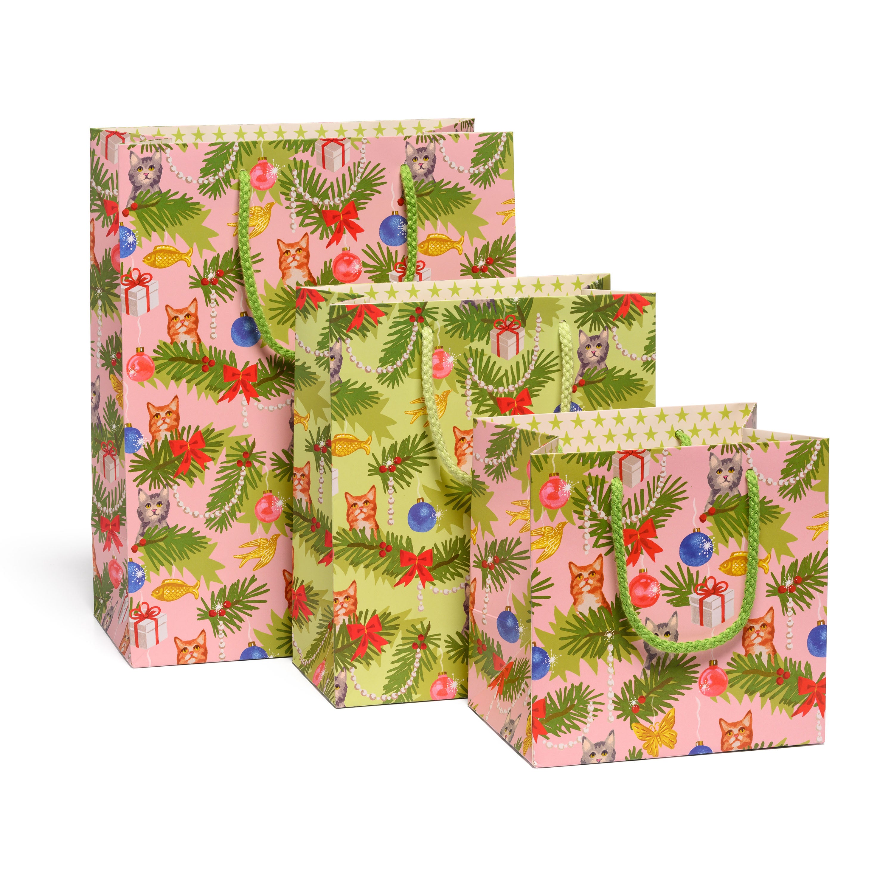 Meowy Christmas gift bags