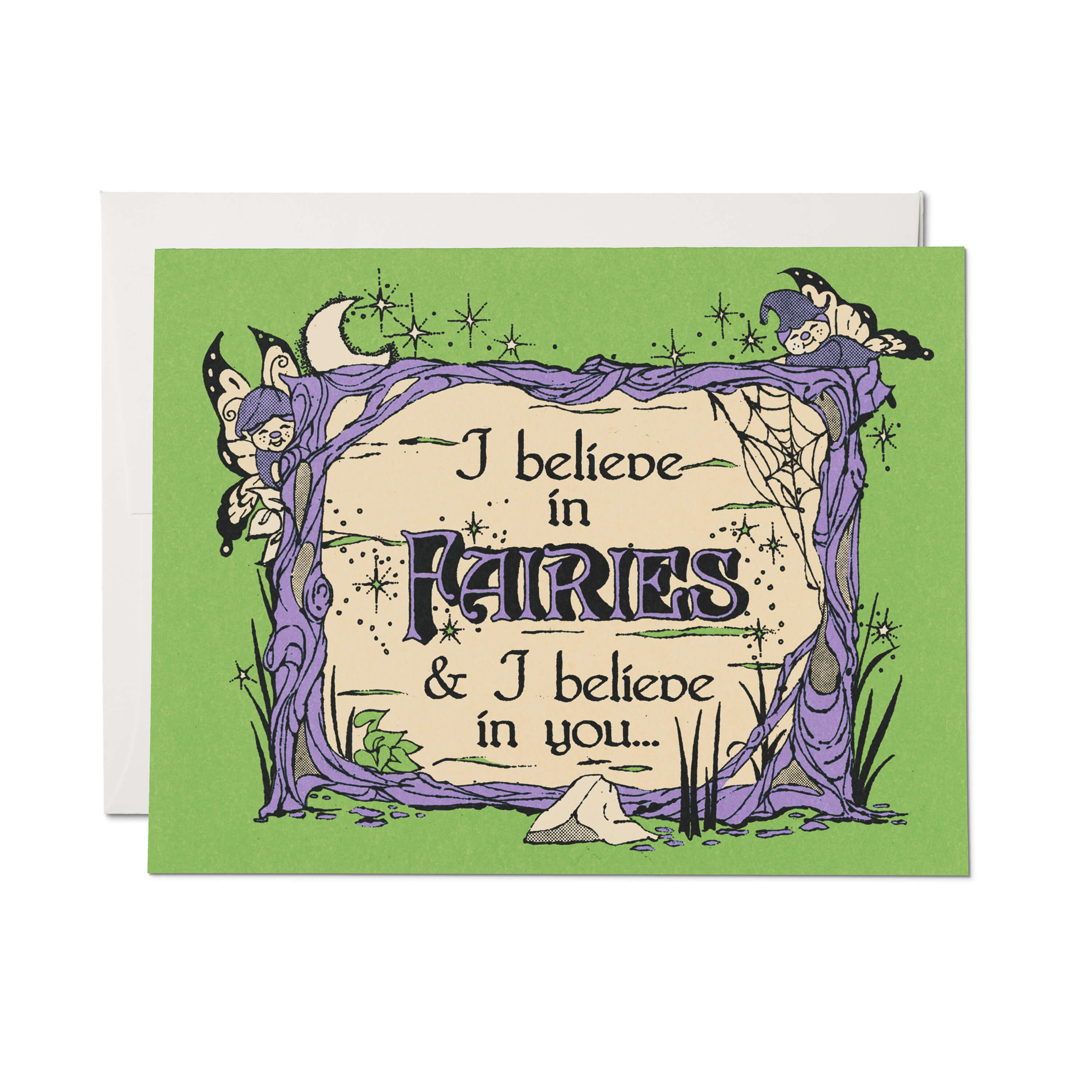 I Believe in Fairies greeting card Single