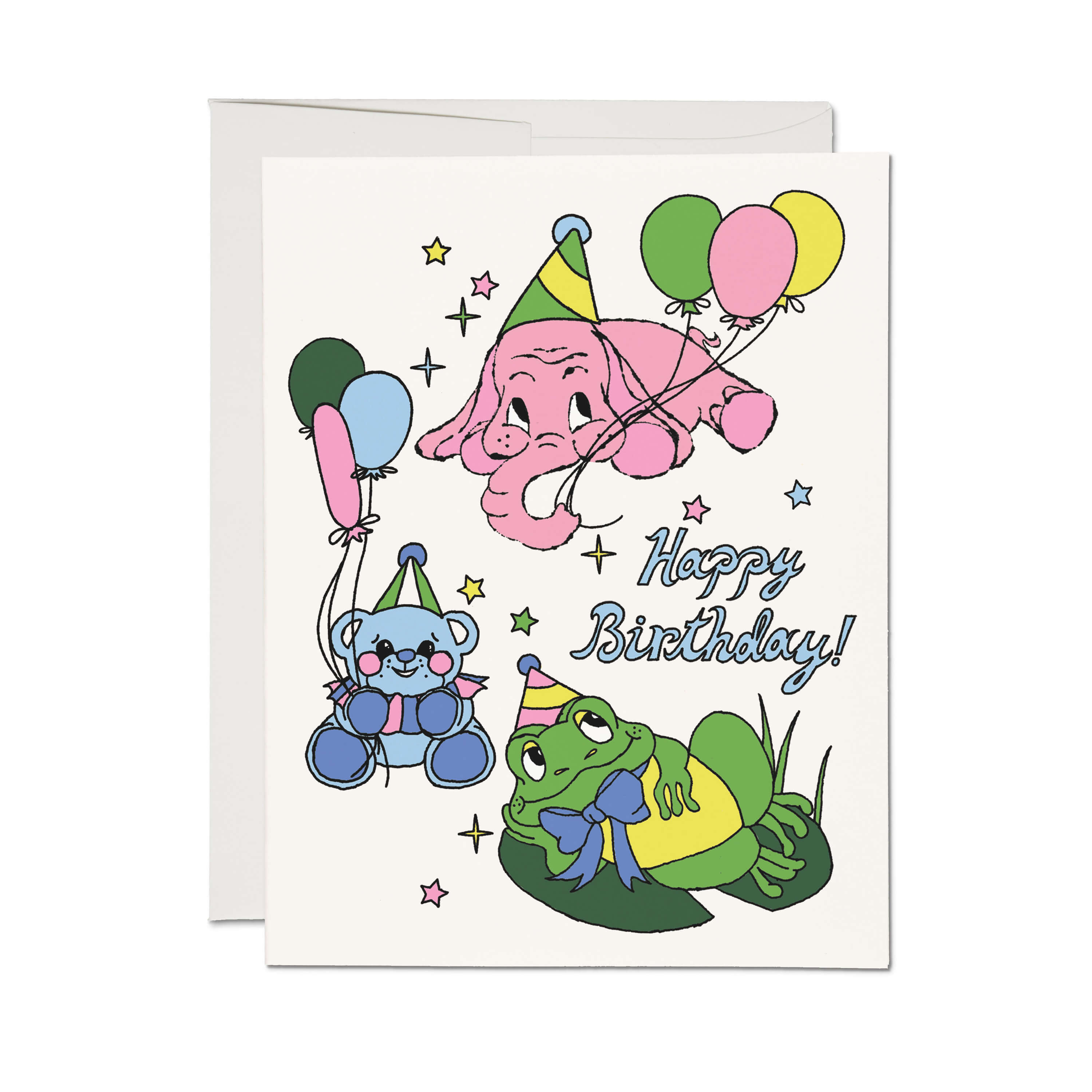 Birthday Animals greeting card Single