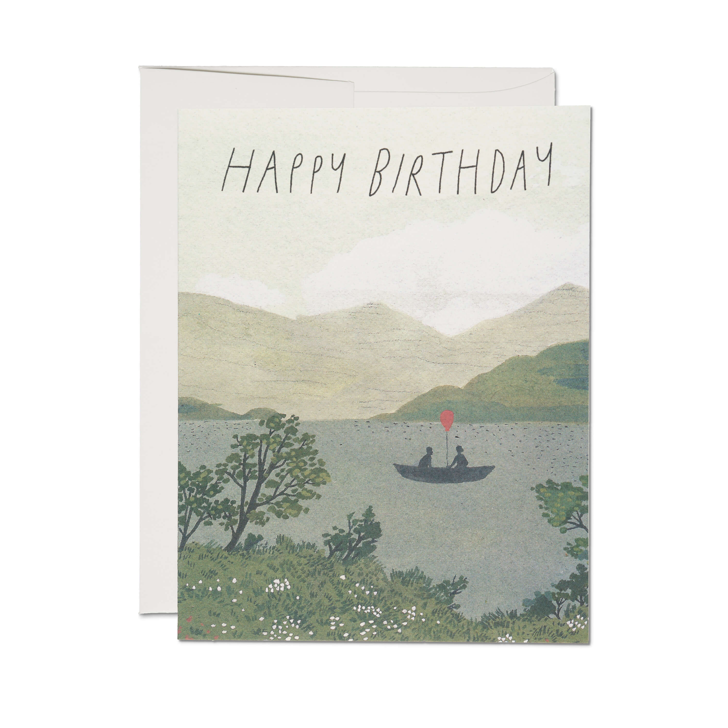 Canoe greeting card Single