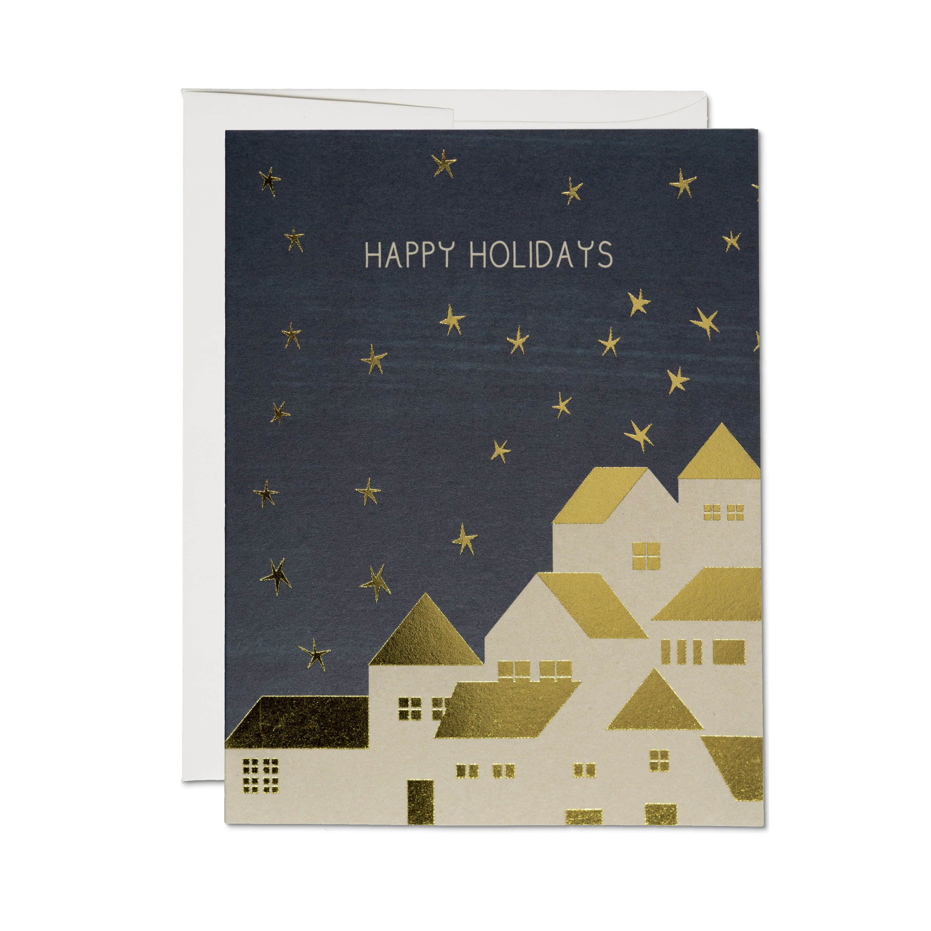Gold Houses greeting card Single