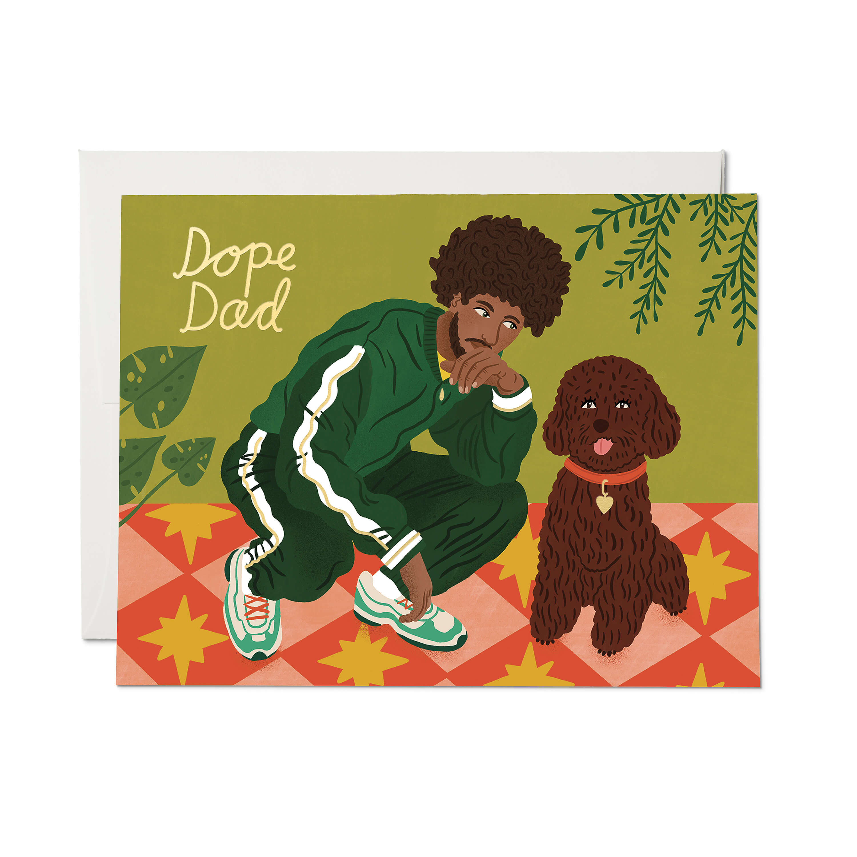 Dope Dad  greeting card Single