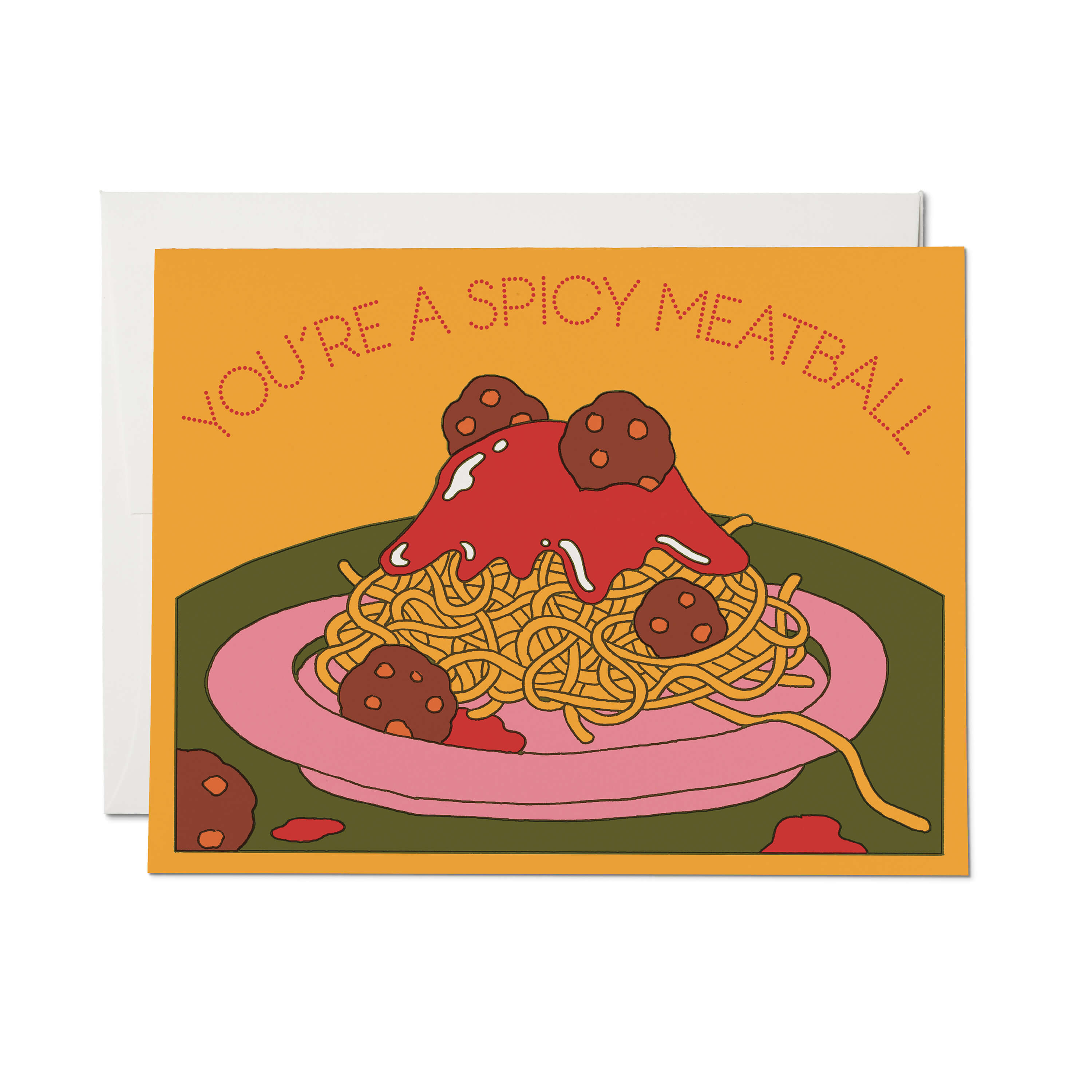 Spicy Meatball greeting card Single
