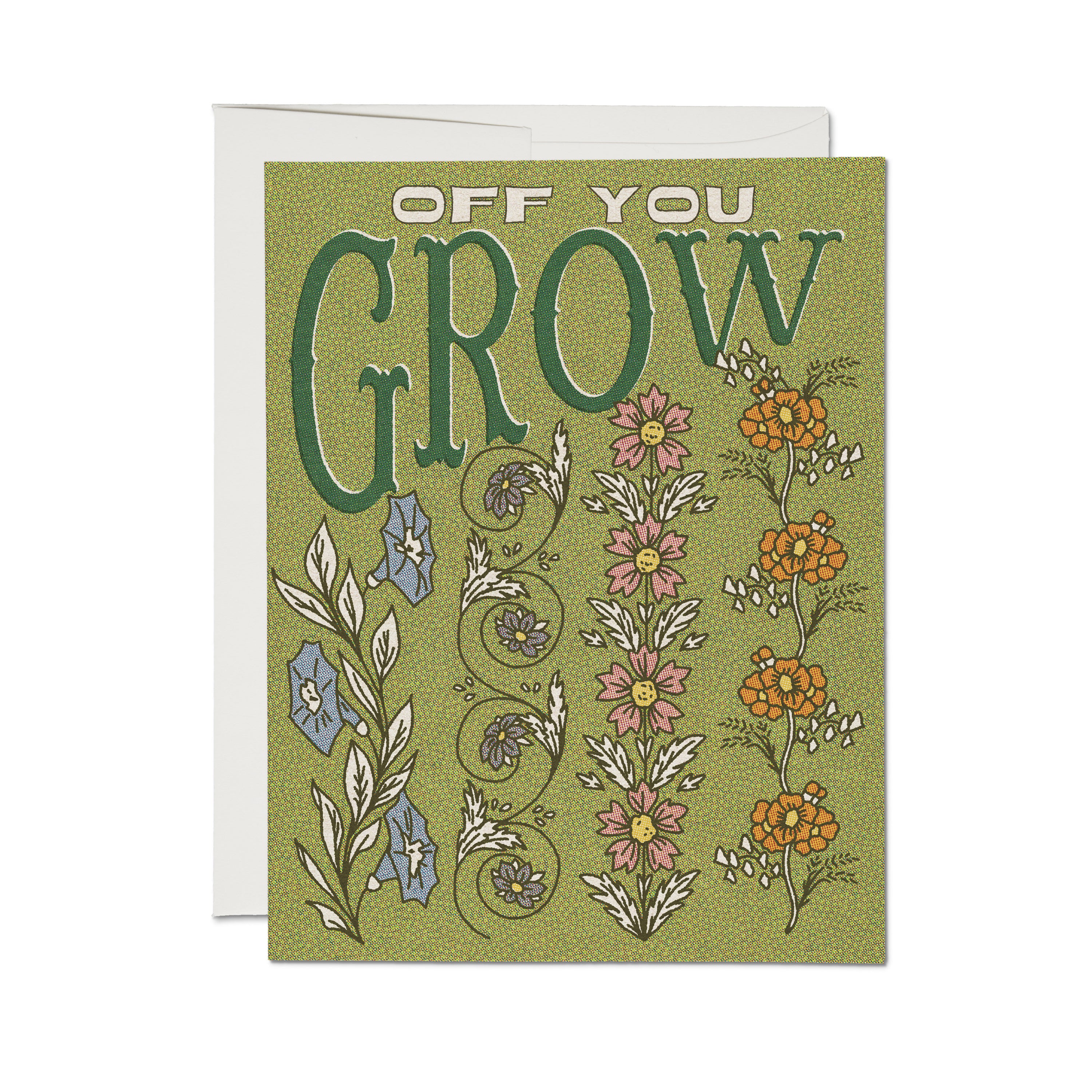 Off You Grow greeting card Single