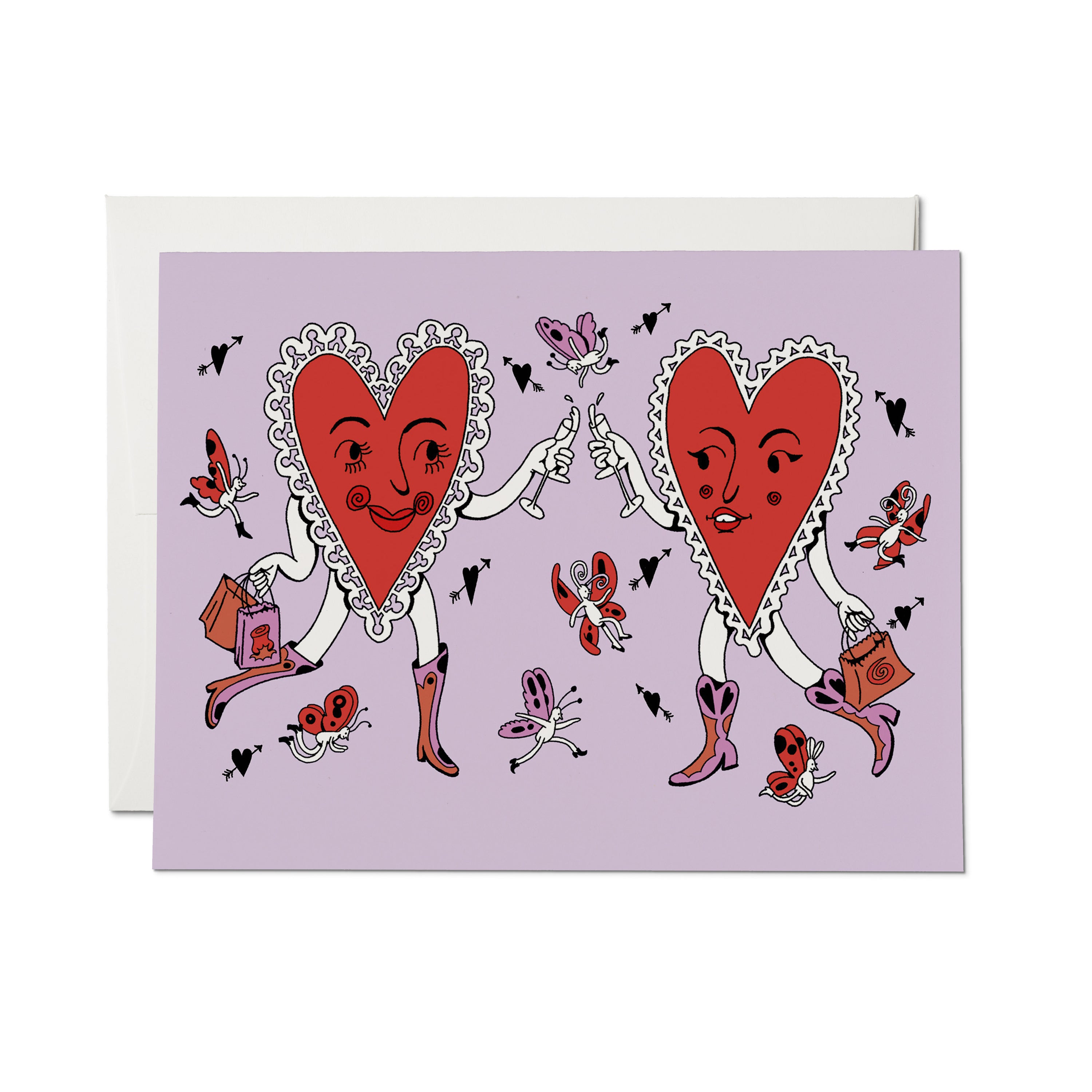 Heart Cheers greeting card Single