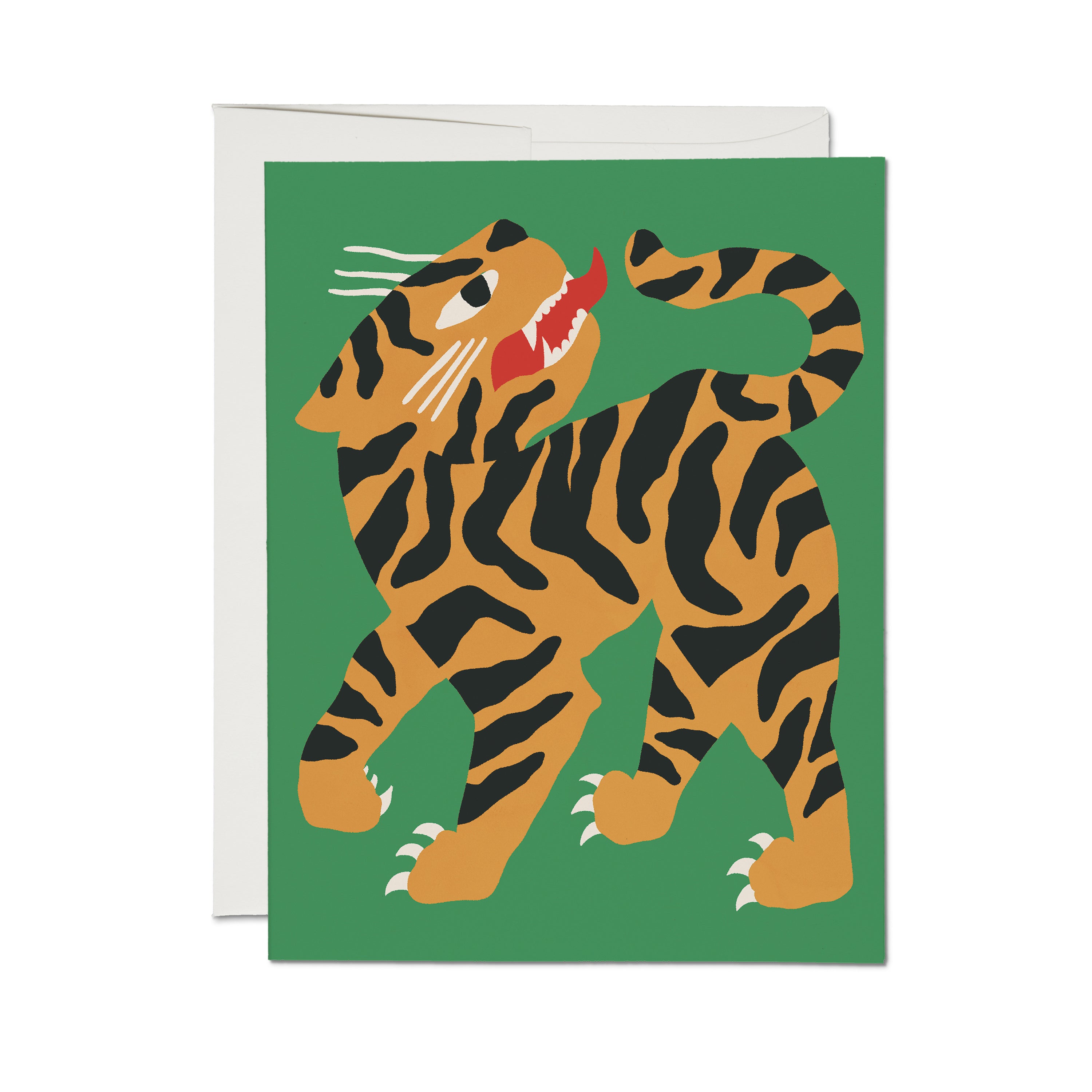 Growling Tiger greeting card Single