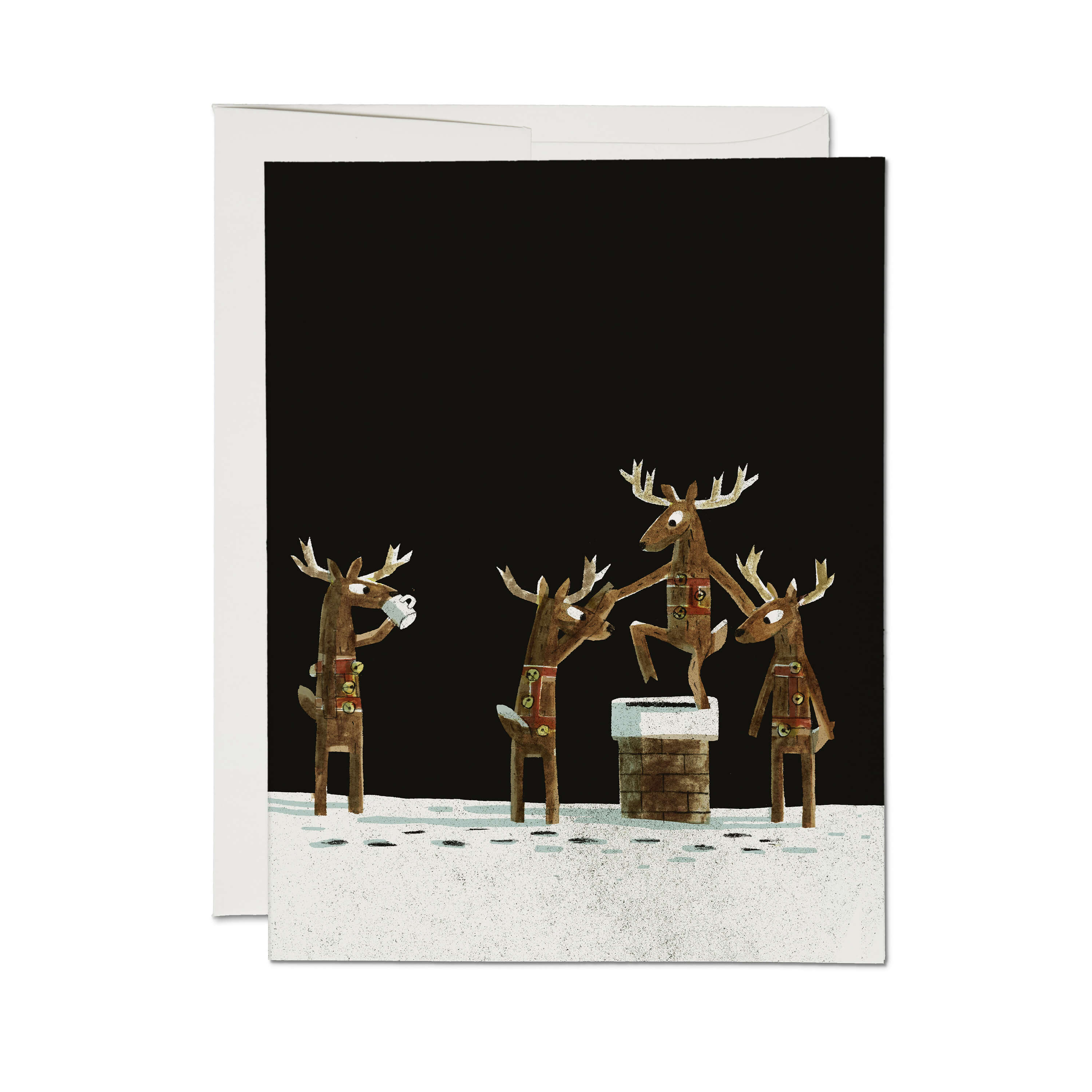 Down the Chimney greeting card Single