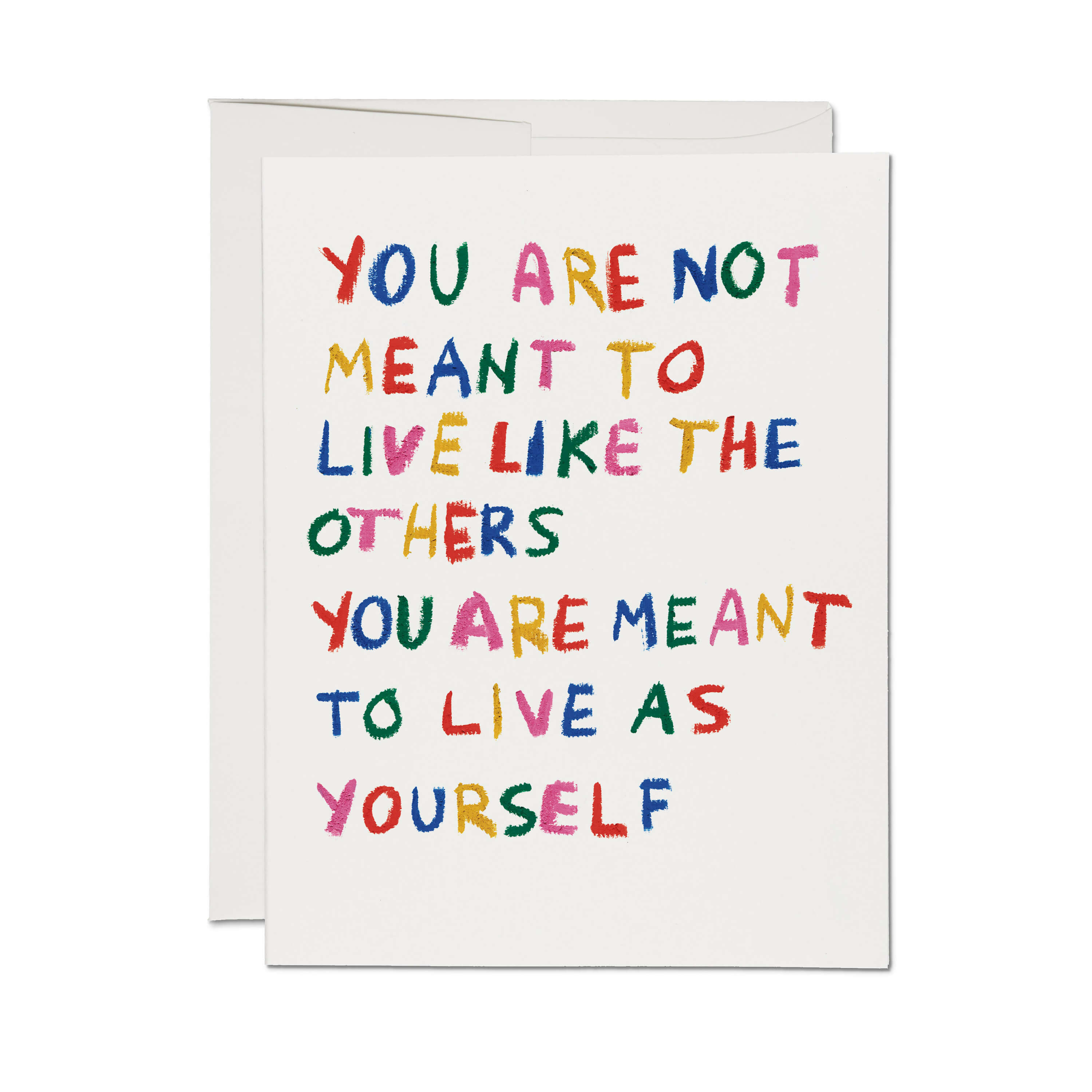 Be Yourself greeting card Single