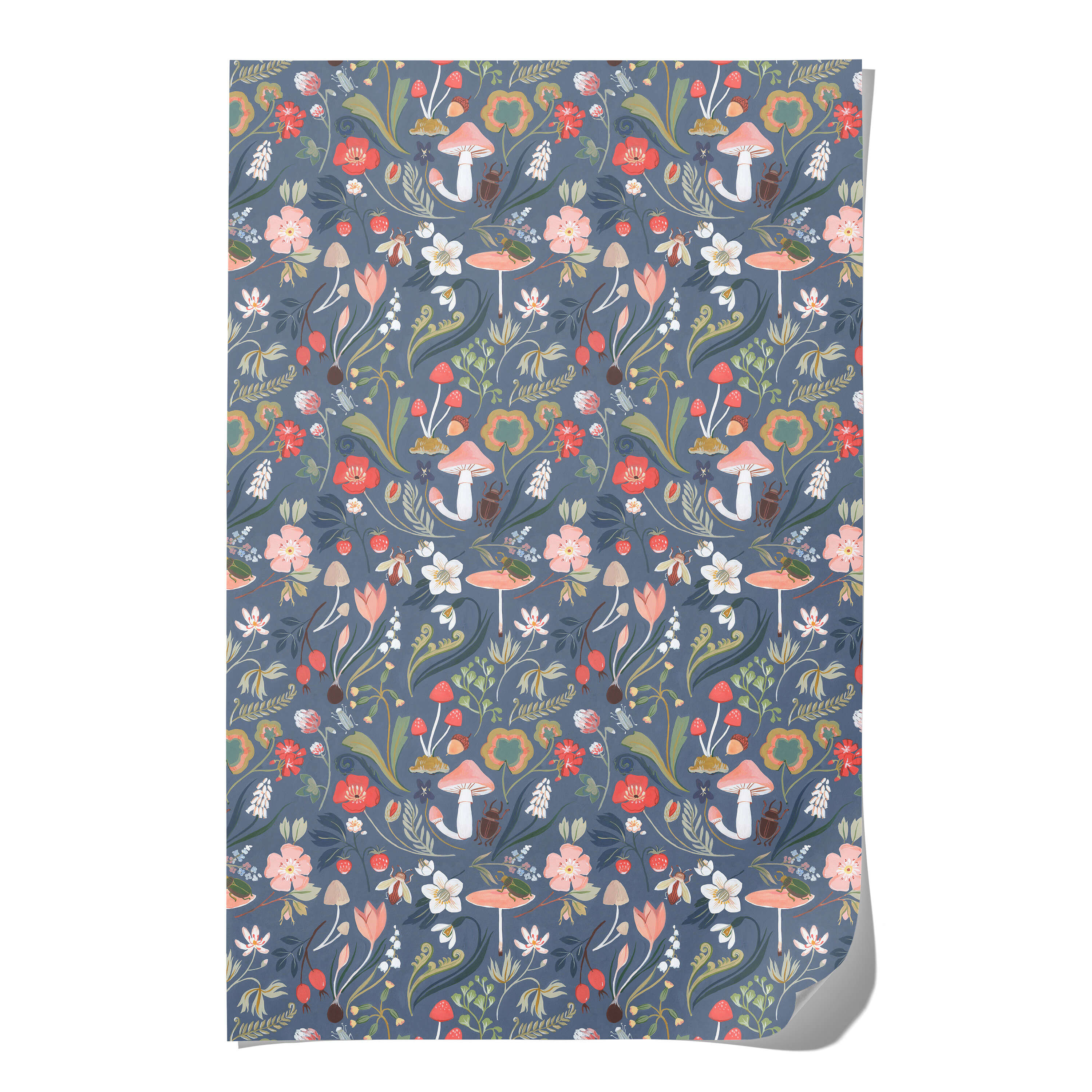 Forest Blue wrapping paper Single