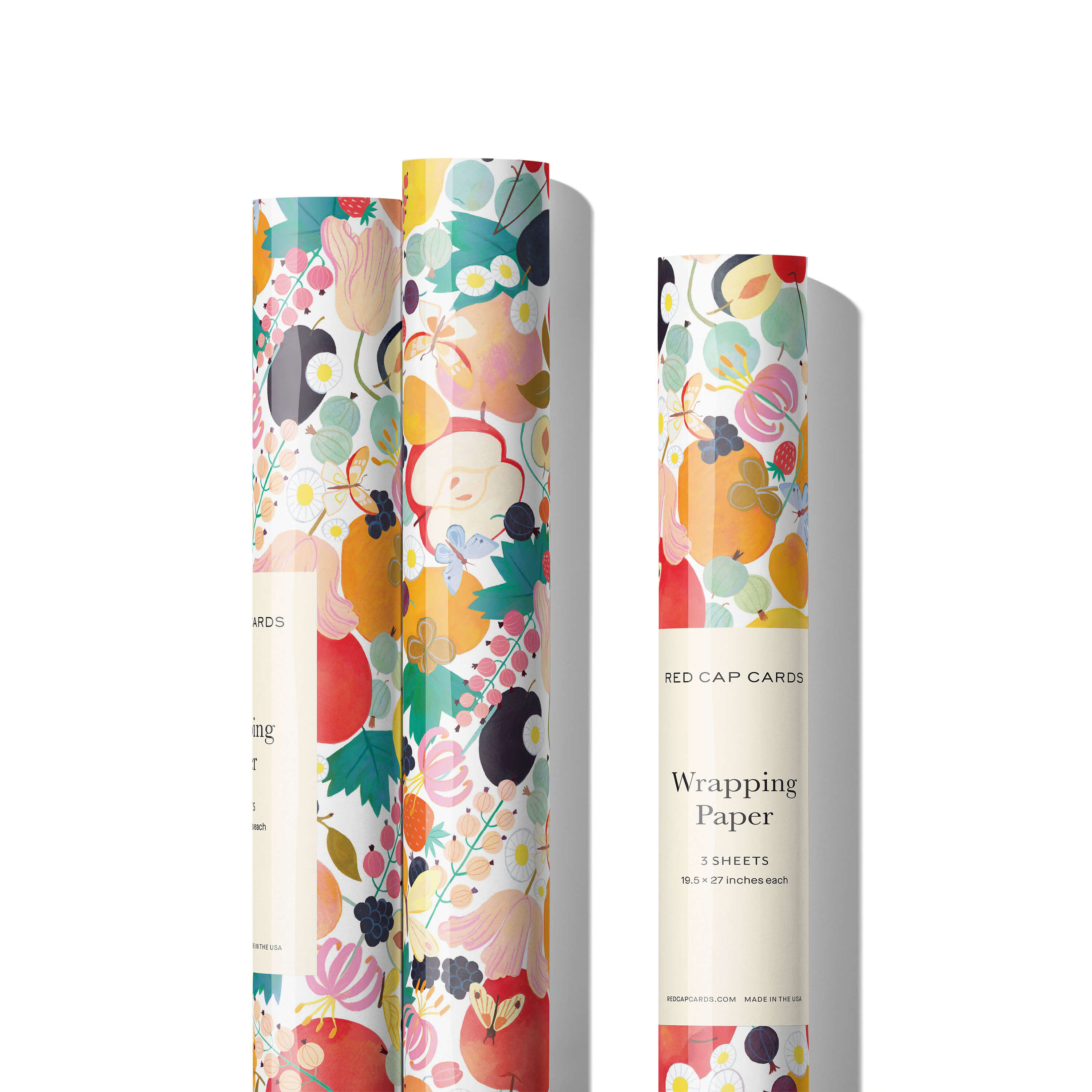 Fruits and Florals wrapping paper Single