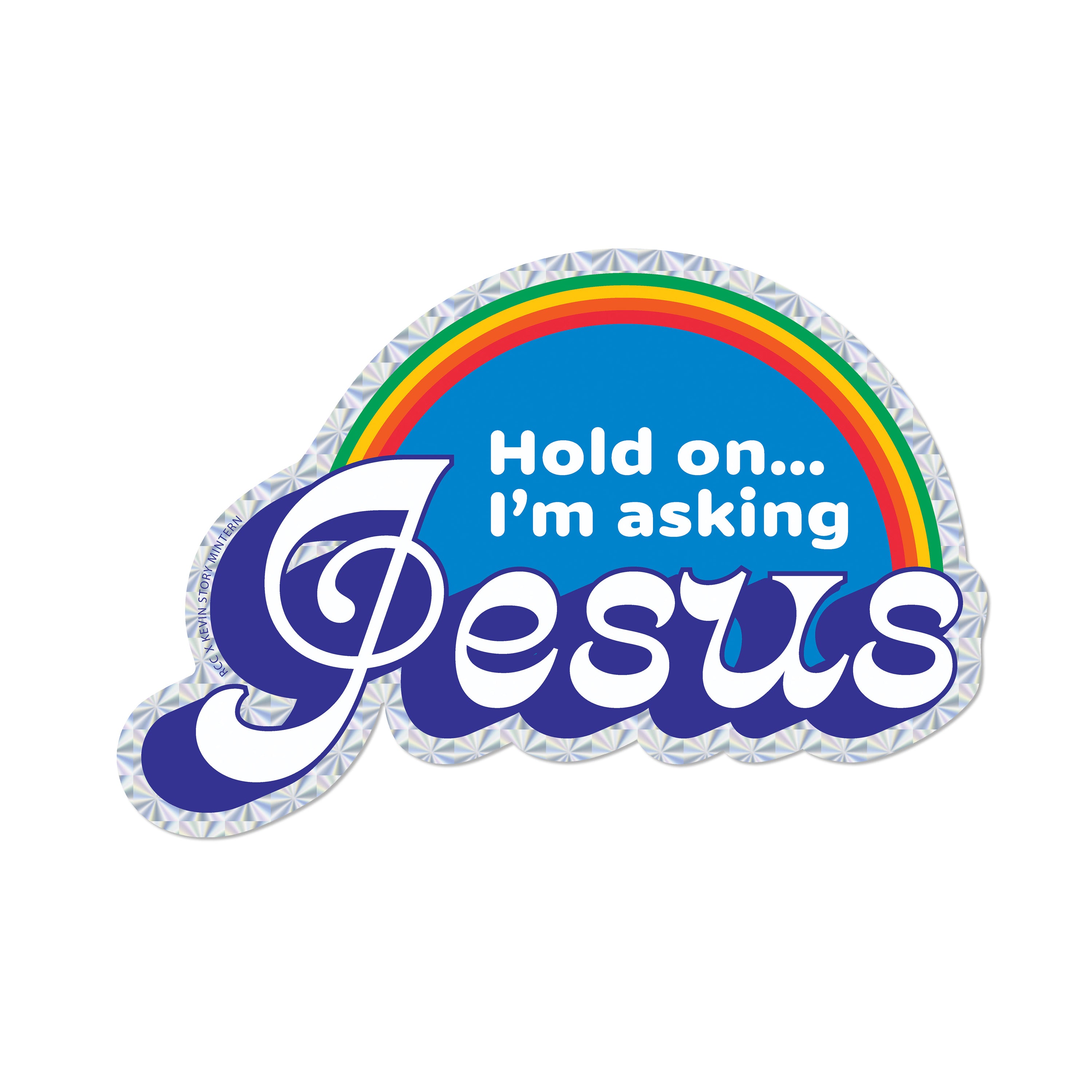 Asking Jesus sticker