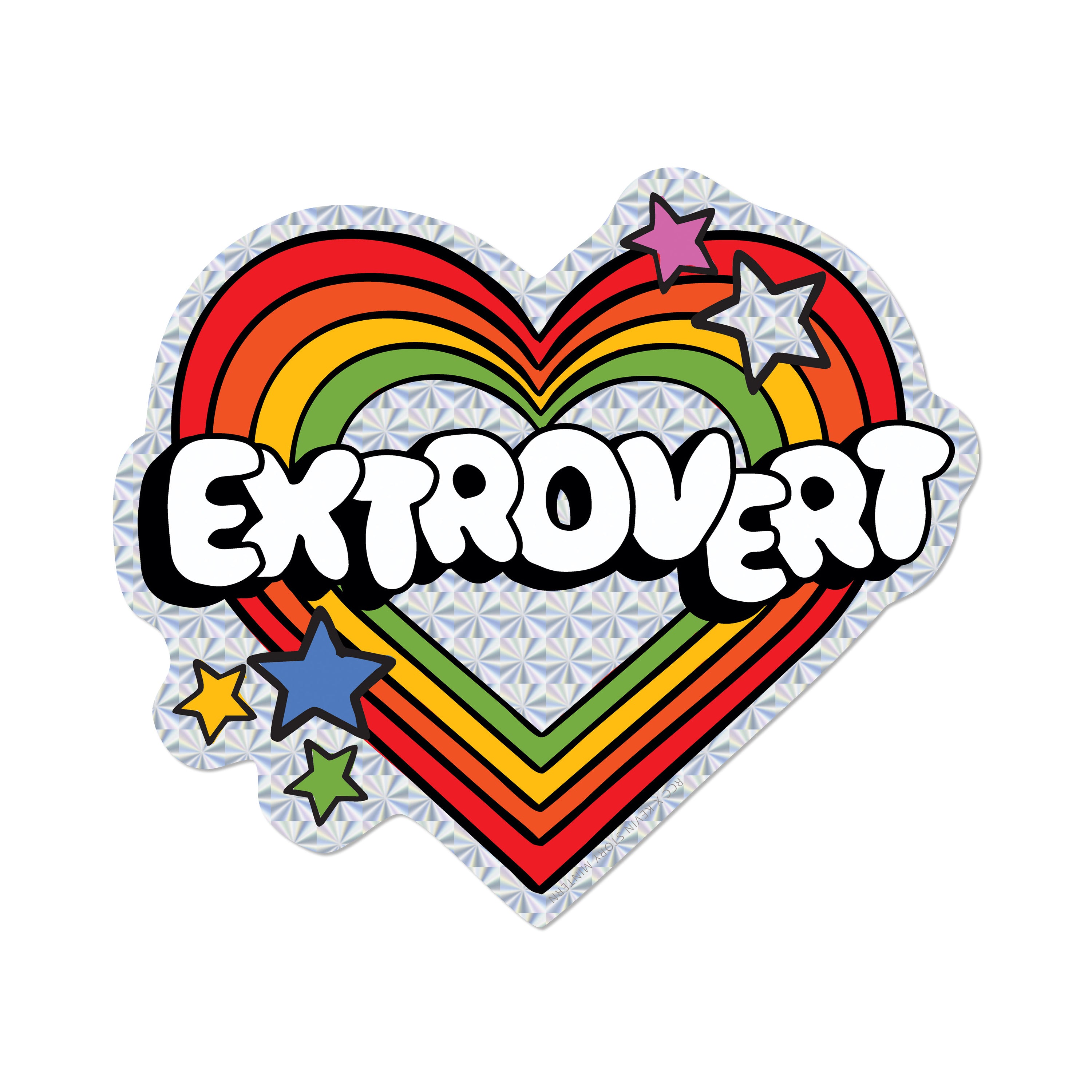 Extrovert sticker – Red Cap Cards
