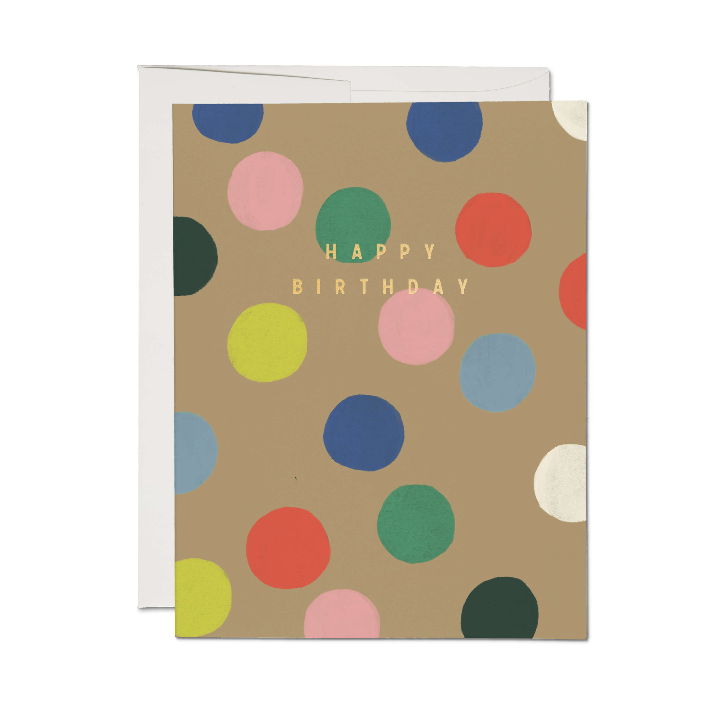 Rainbow Dots greeting card Single