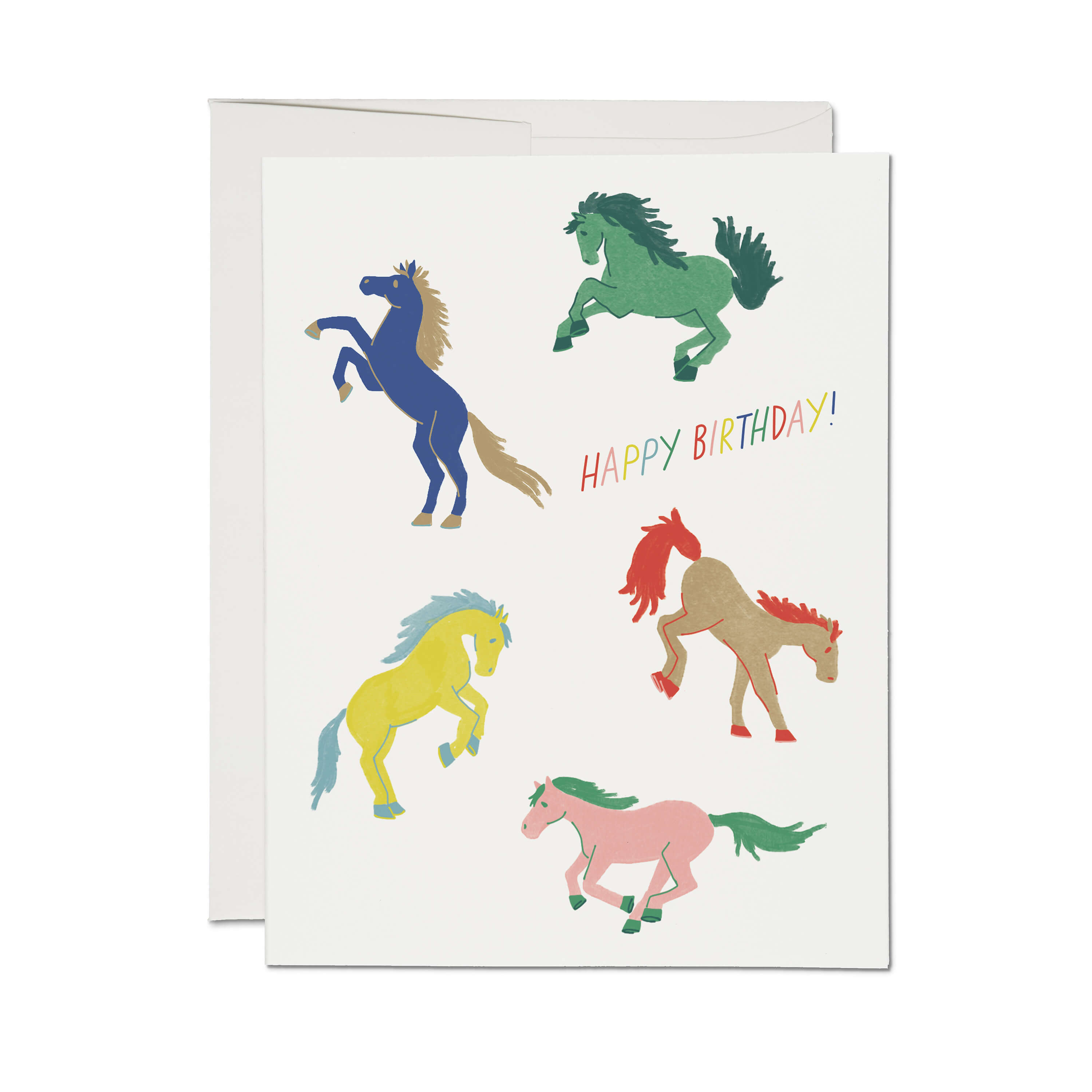 Wild Horses greeting card Single