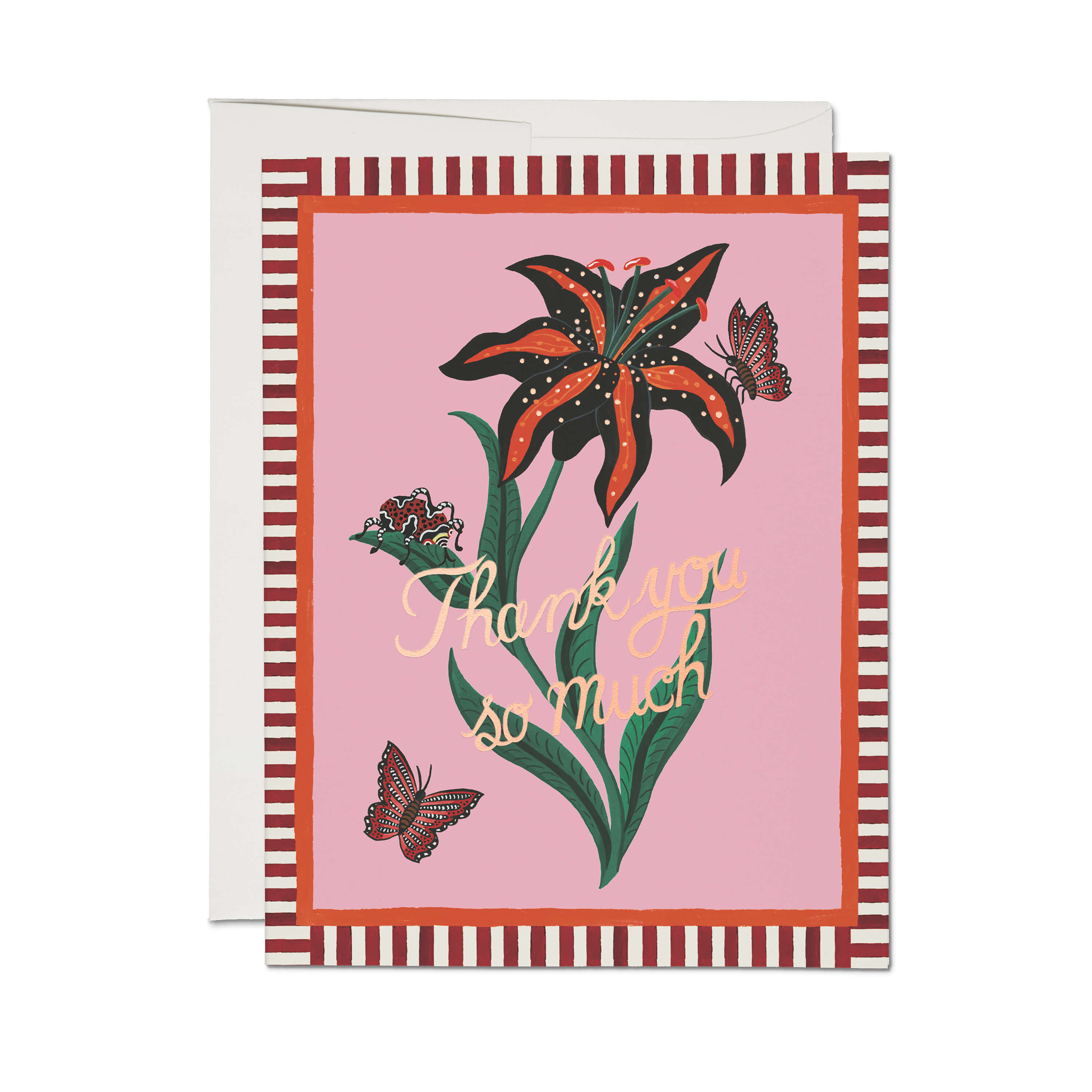 Tiger Lily Thanks greeting card Single