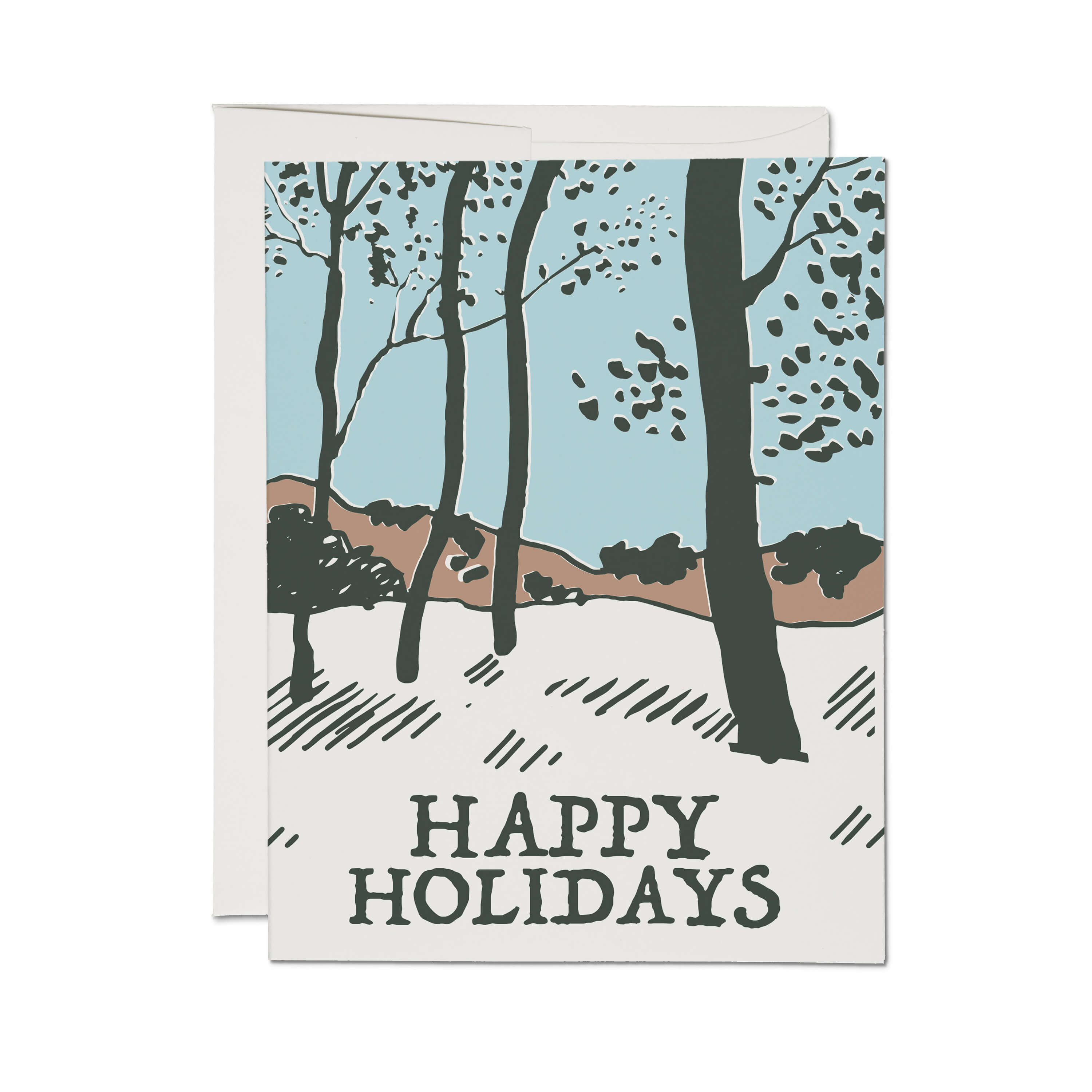 Snowy Forest greeting card Single