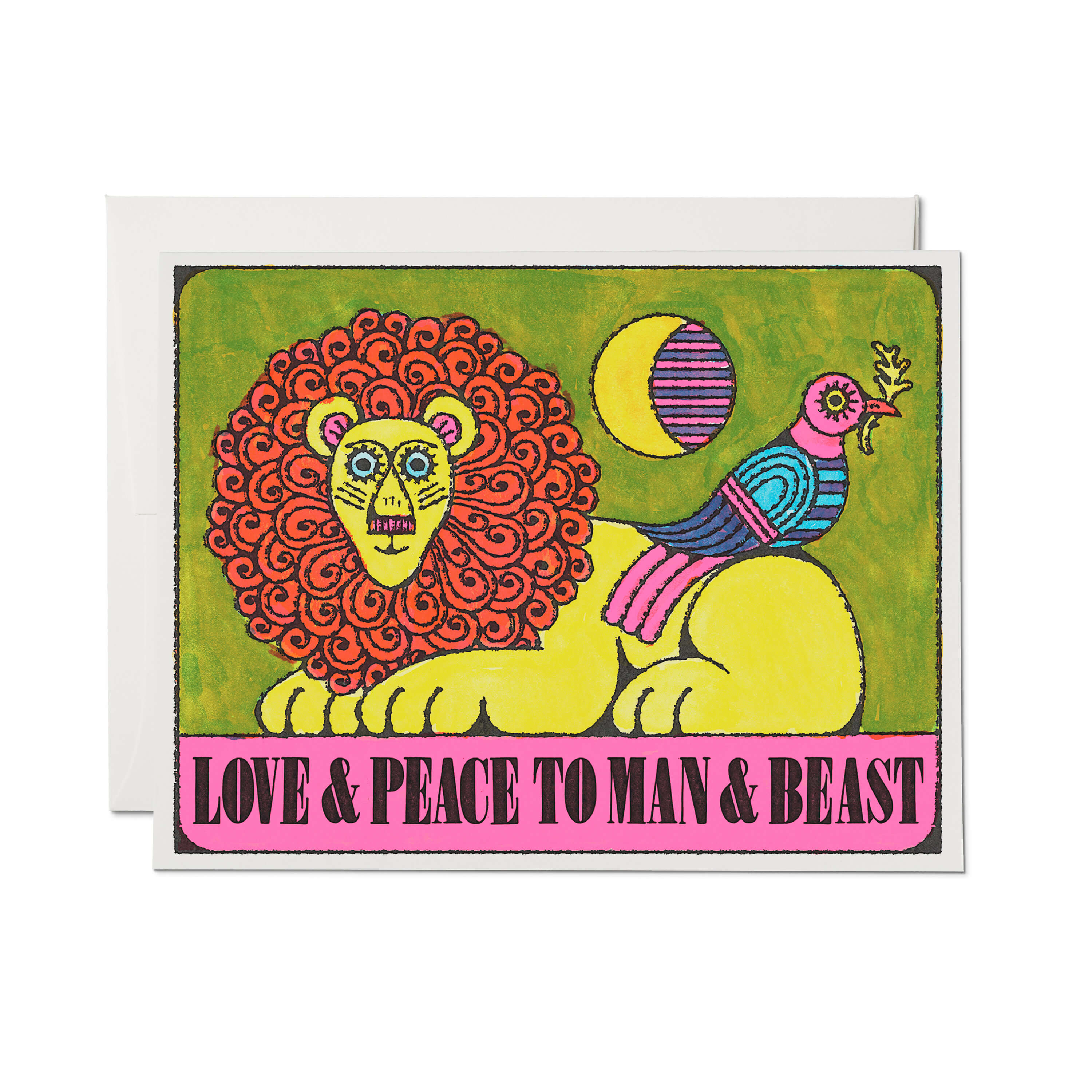 Man and Beast greeting card Single