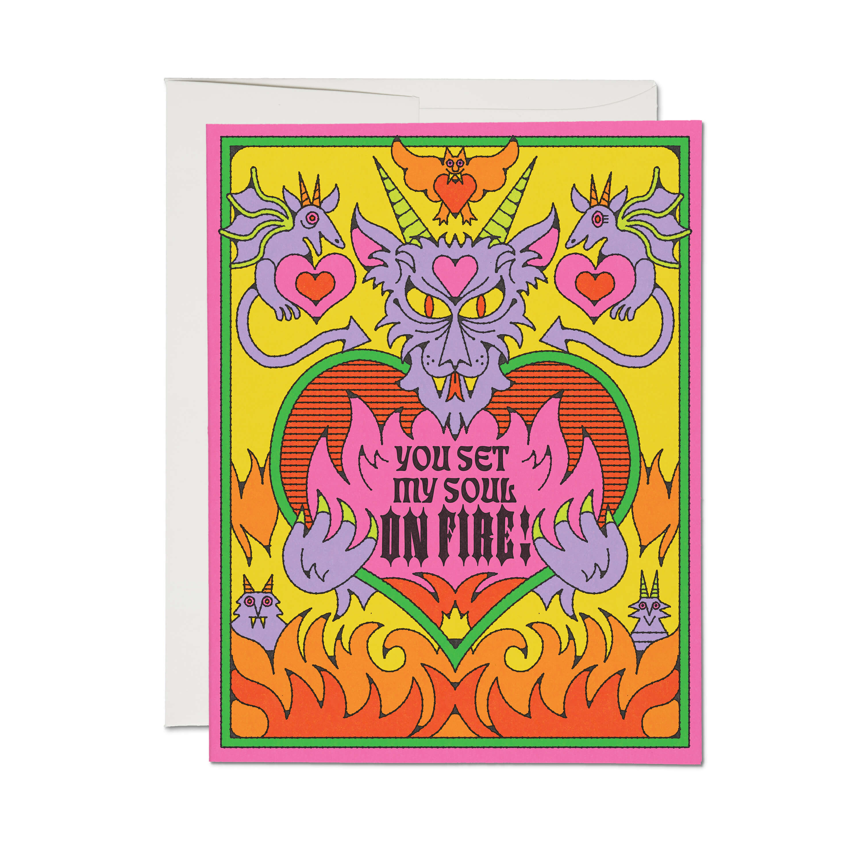 Dragon Love greeting card Single