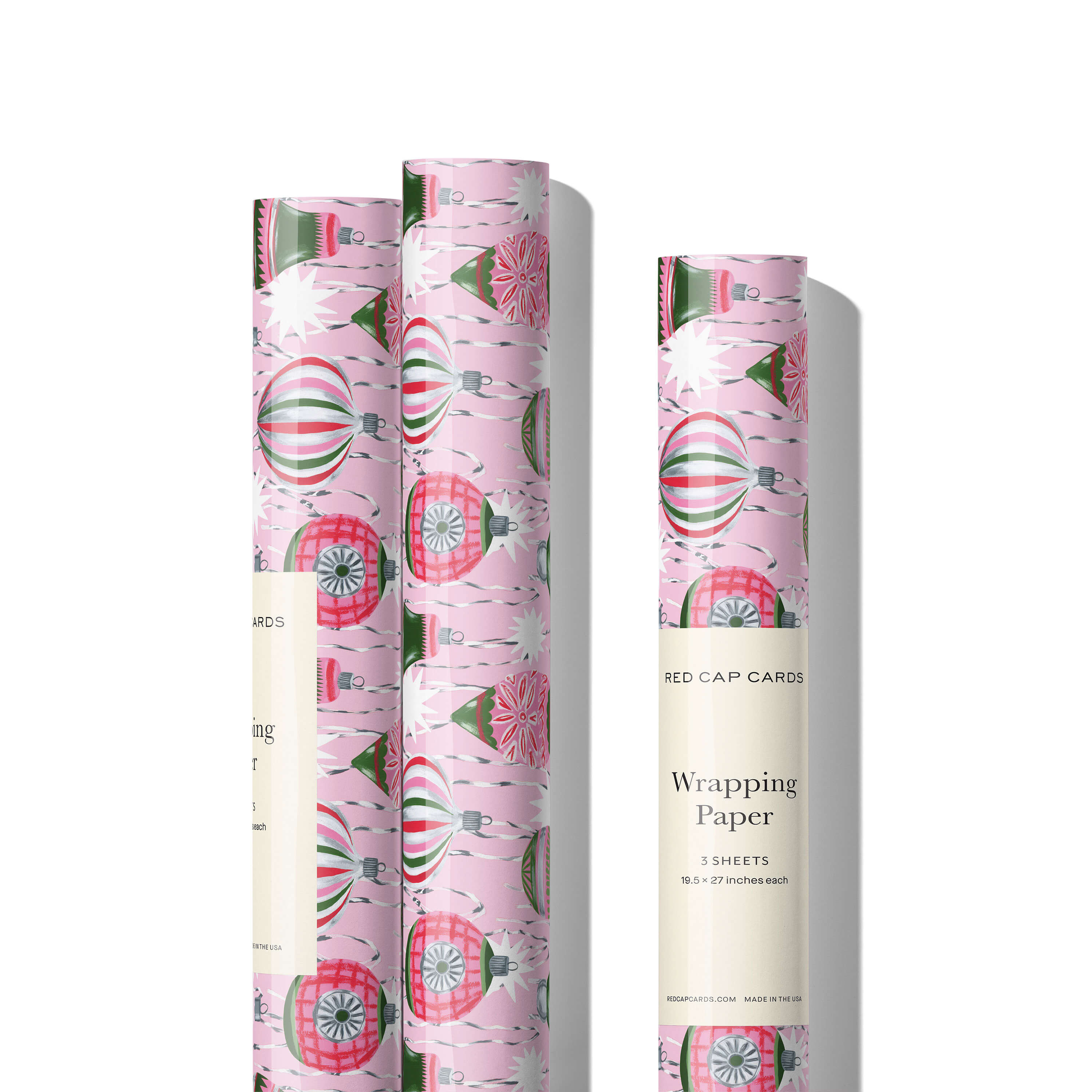 Retro Ornaments wrapping paper Single