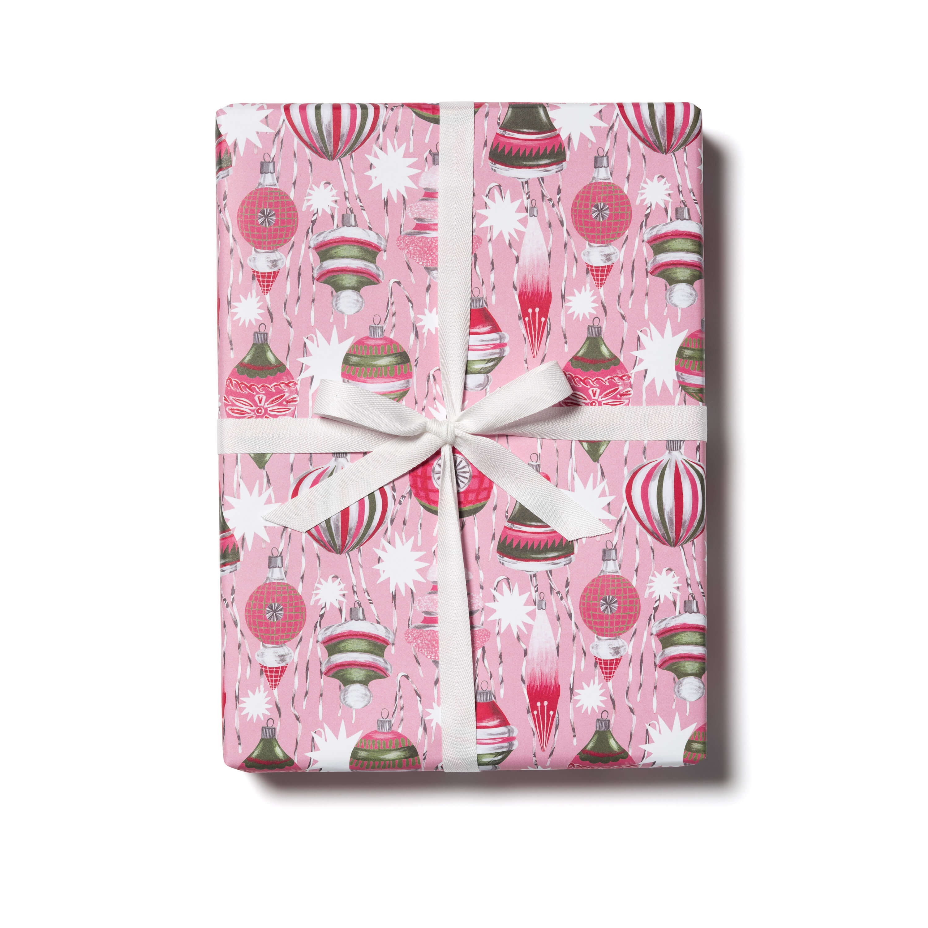 Retro Ornaments wrapping paper SINGLE