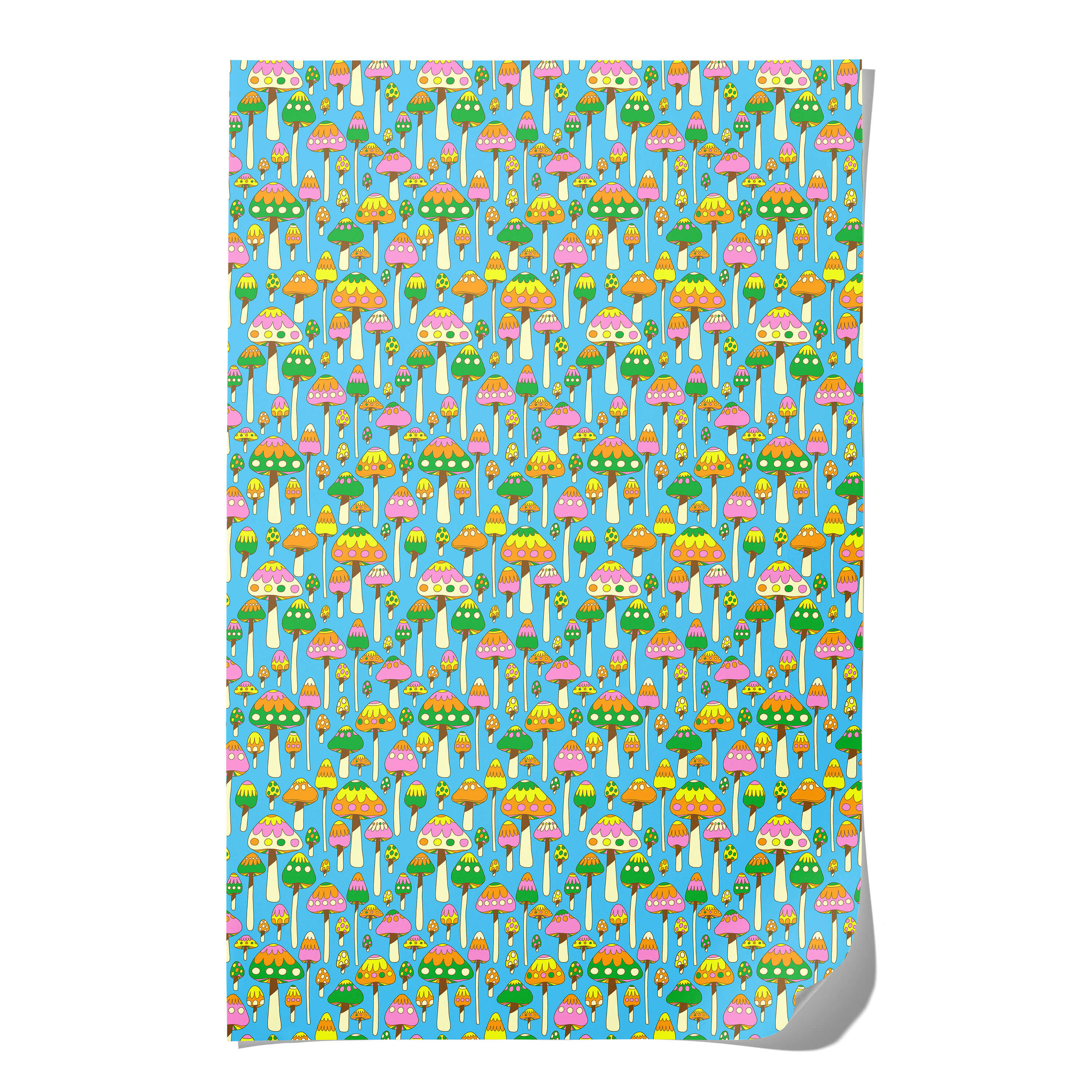 Groovy Mushrooms wrapping paper Single