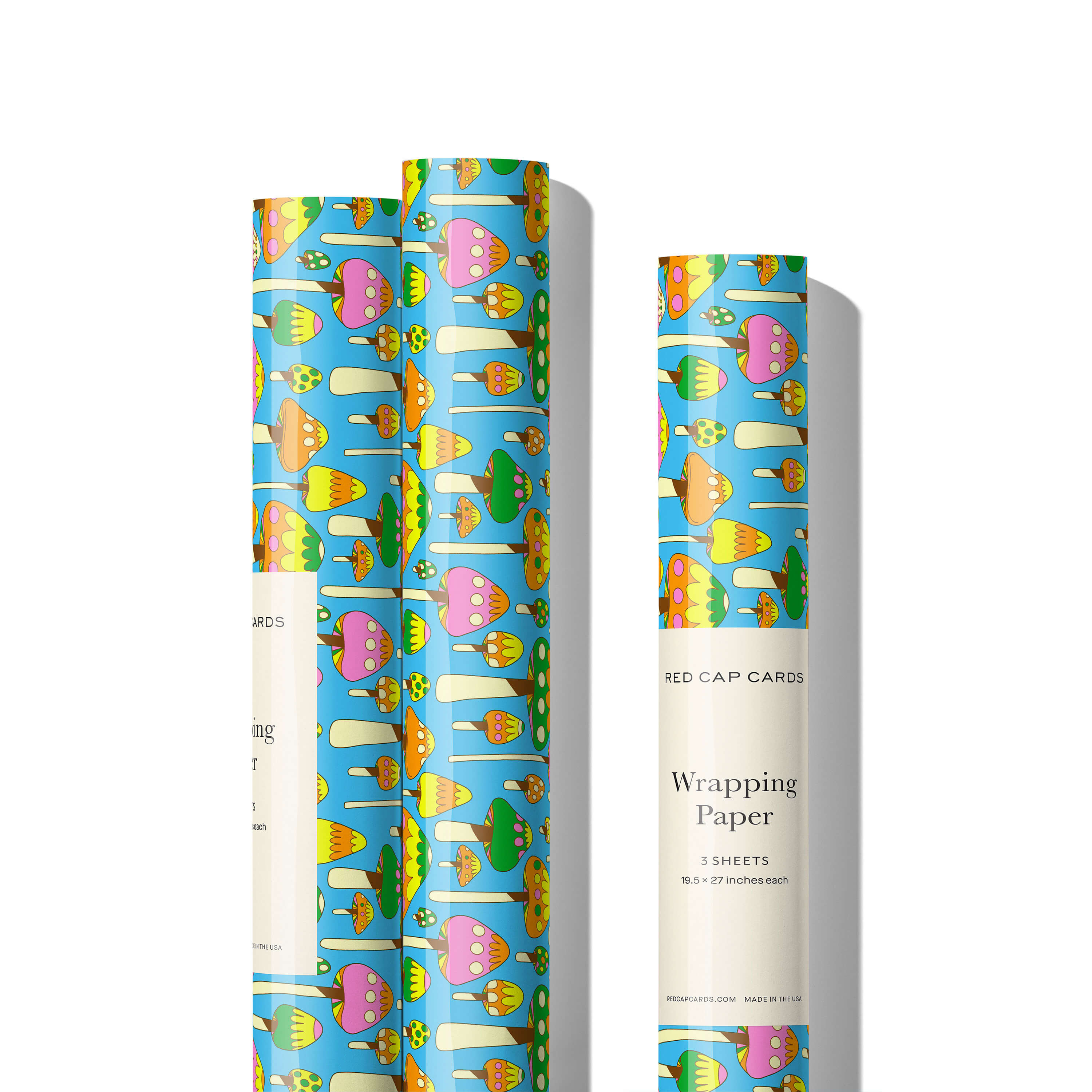 Groovy Mushrooms wrapping paper Single