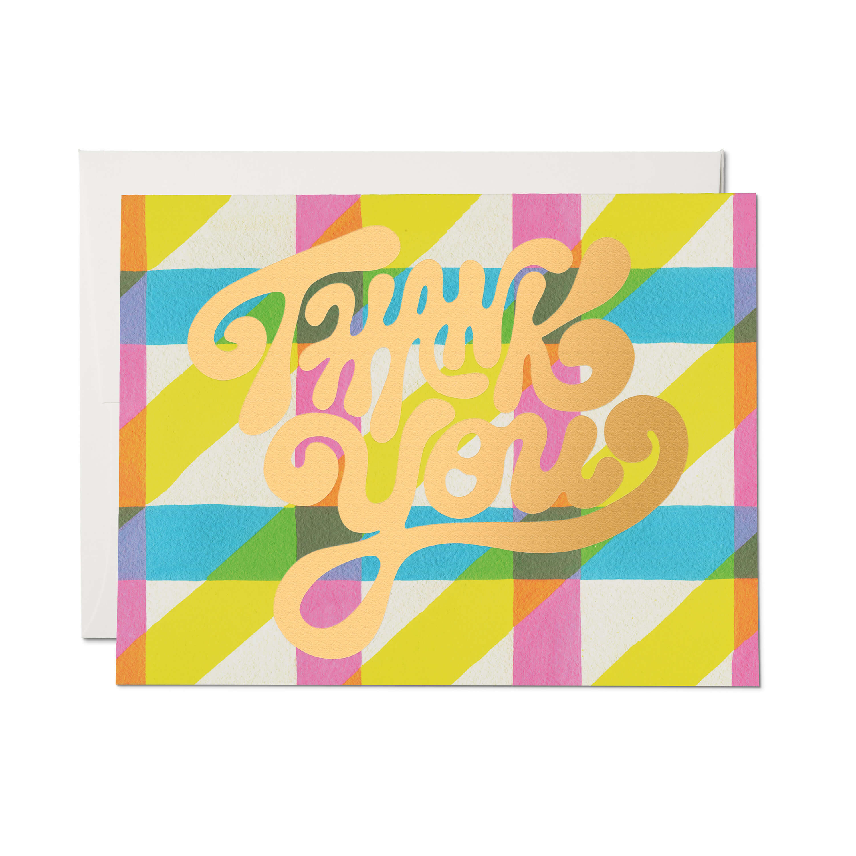 Plaid Thanks greeting card Single