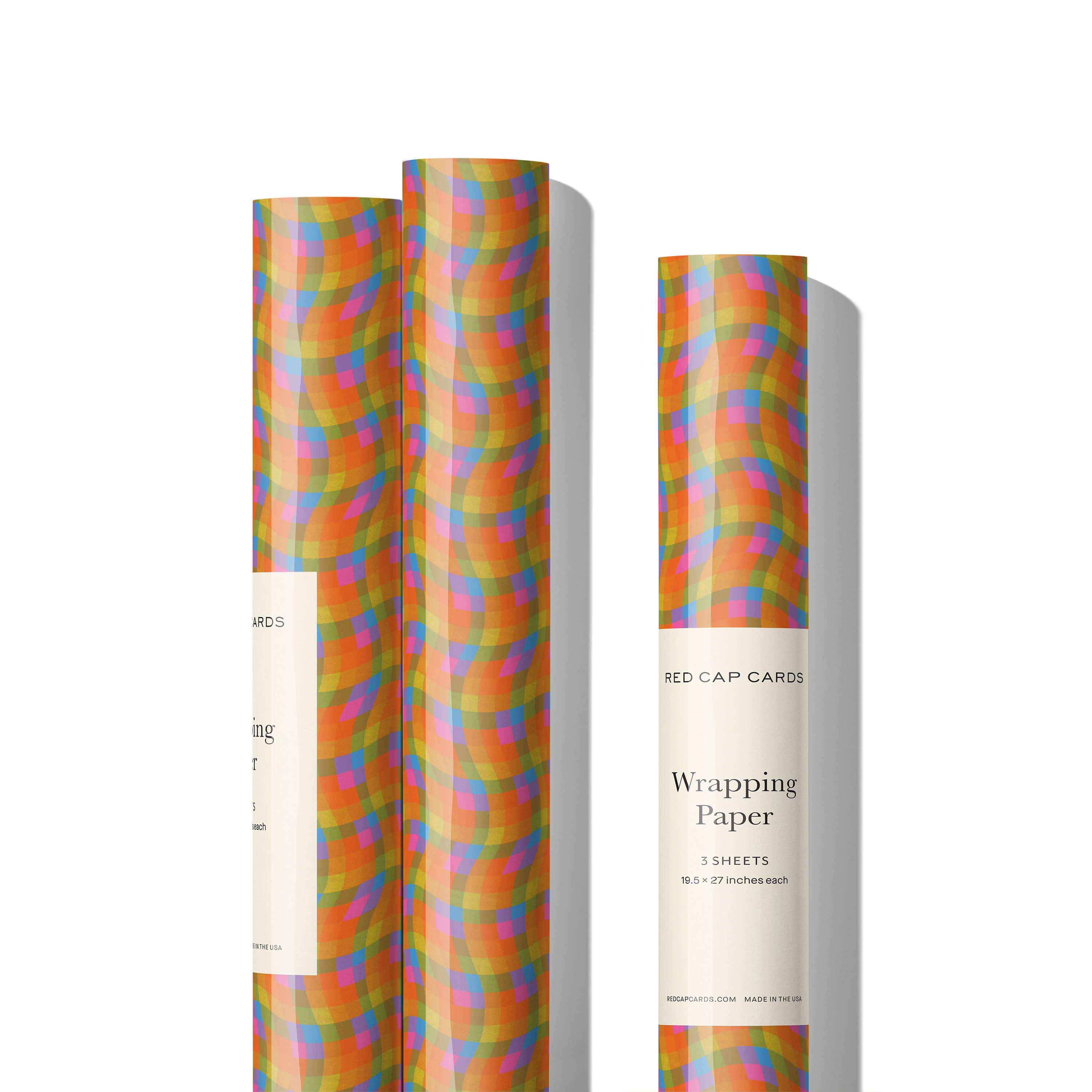 Trippy Checker wrapping paper – Red Cap Cards