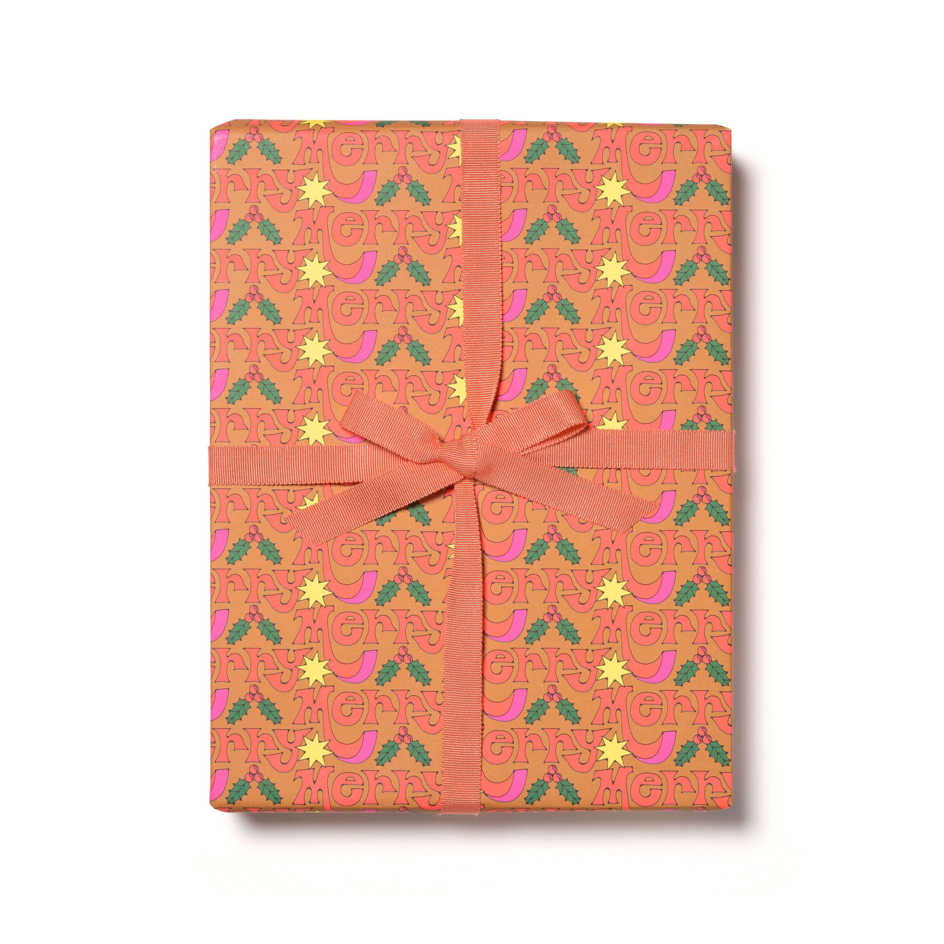 Merry Holiday wrapping paper SINGLE